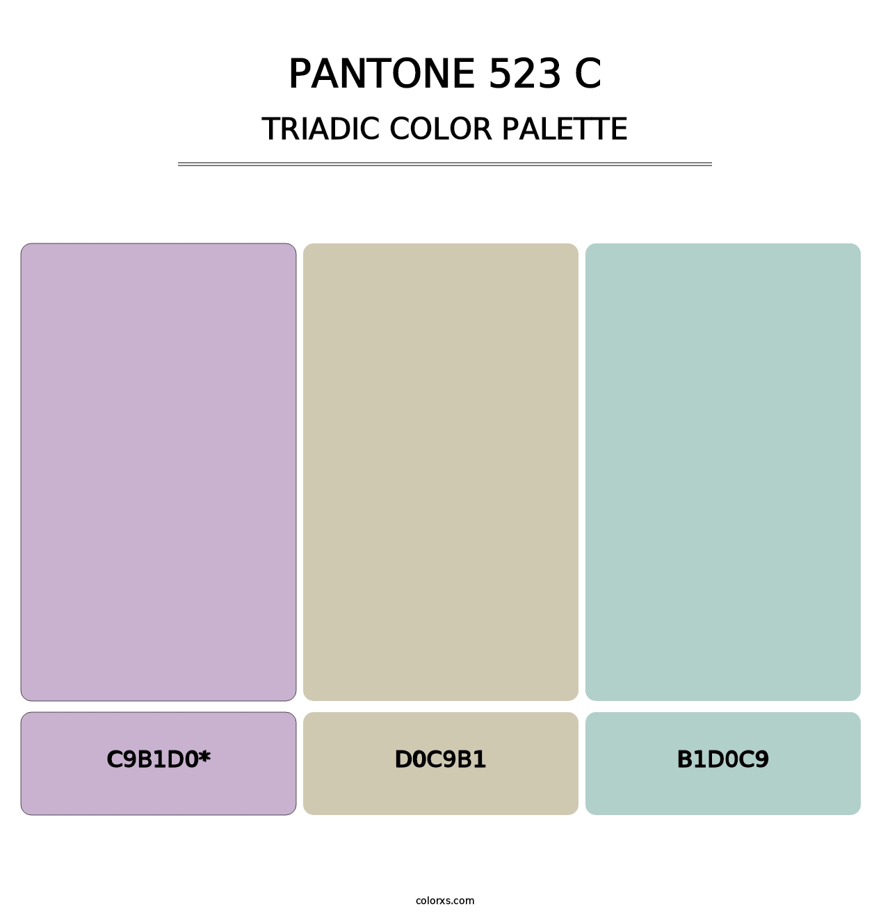 PANTONE 523 C - Triadic Color Palette