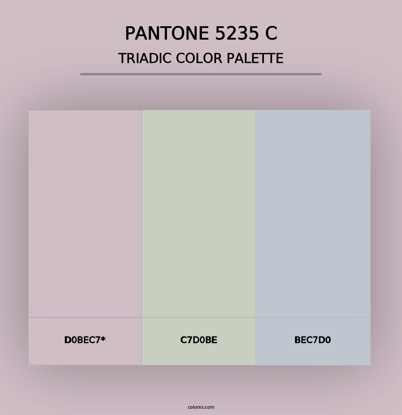 PANTONE 5235 C - Triadic Color Palette