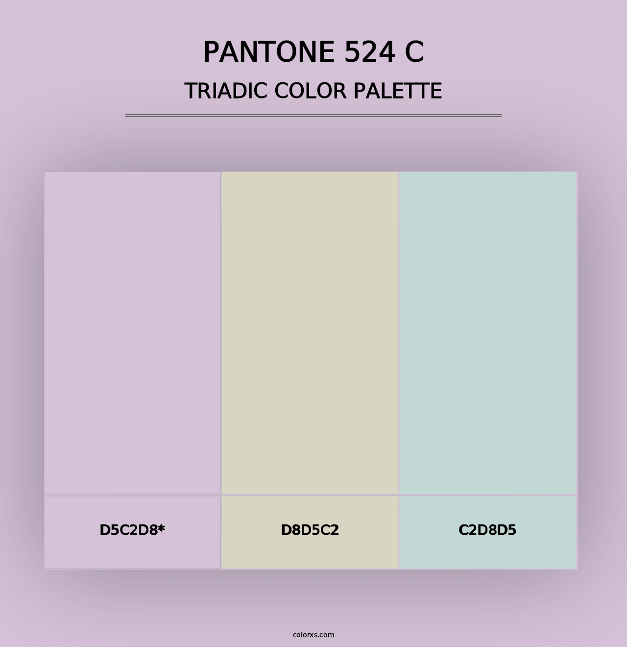 PANTONE 524 C - Triadic Color Palette