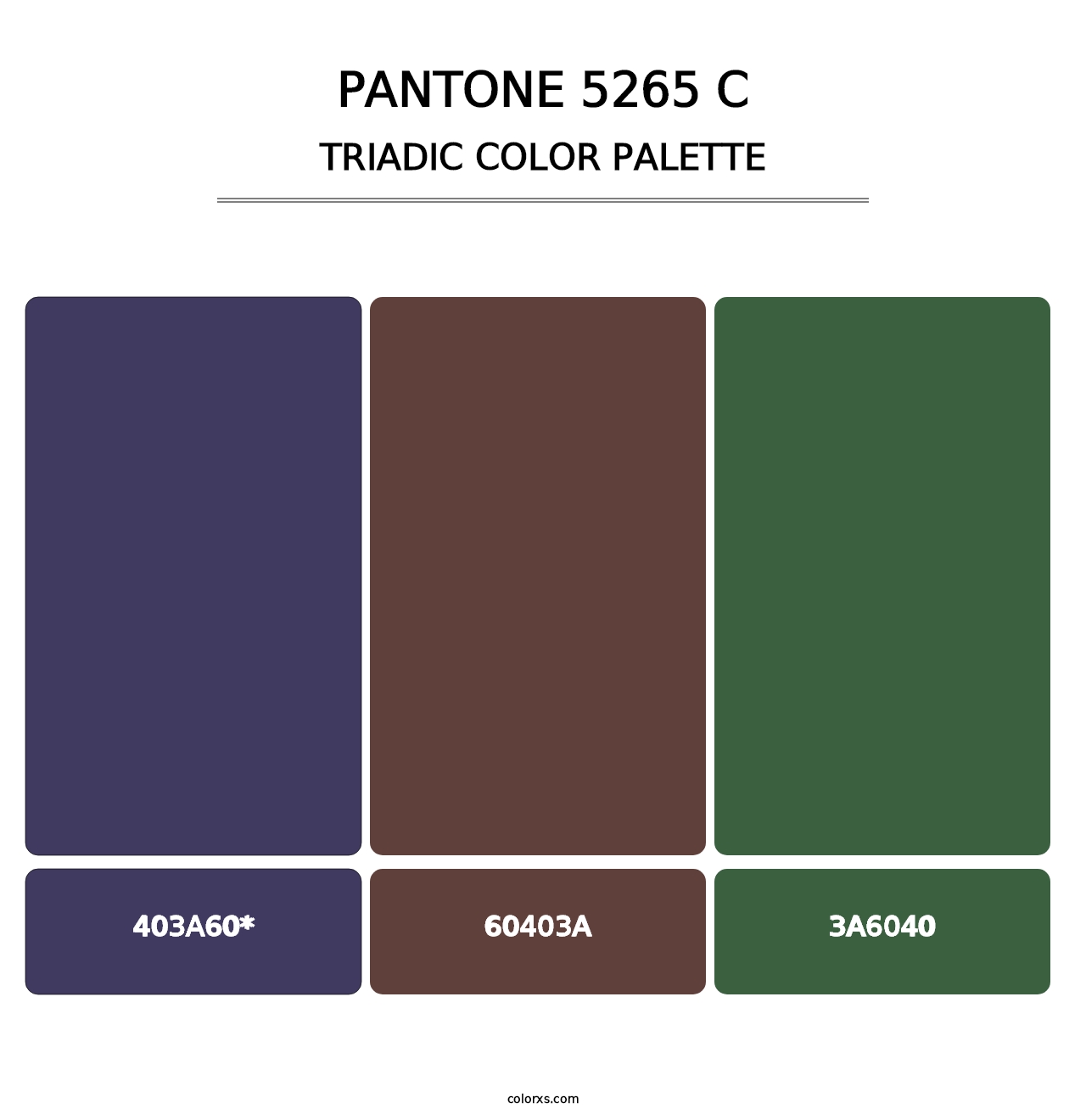 PANTONE 5265 C - Triadic Color Palette