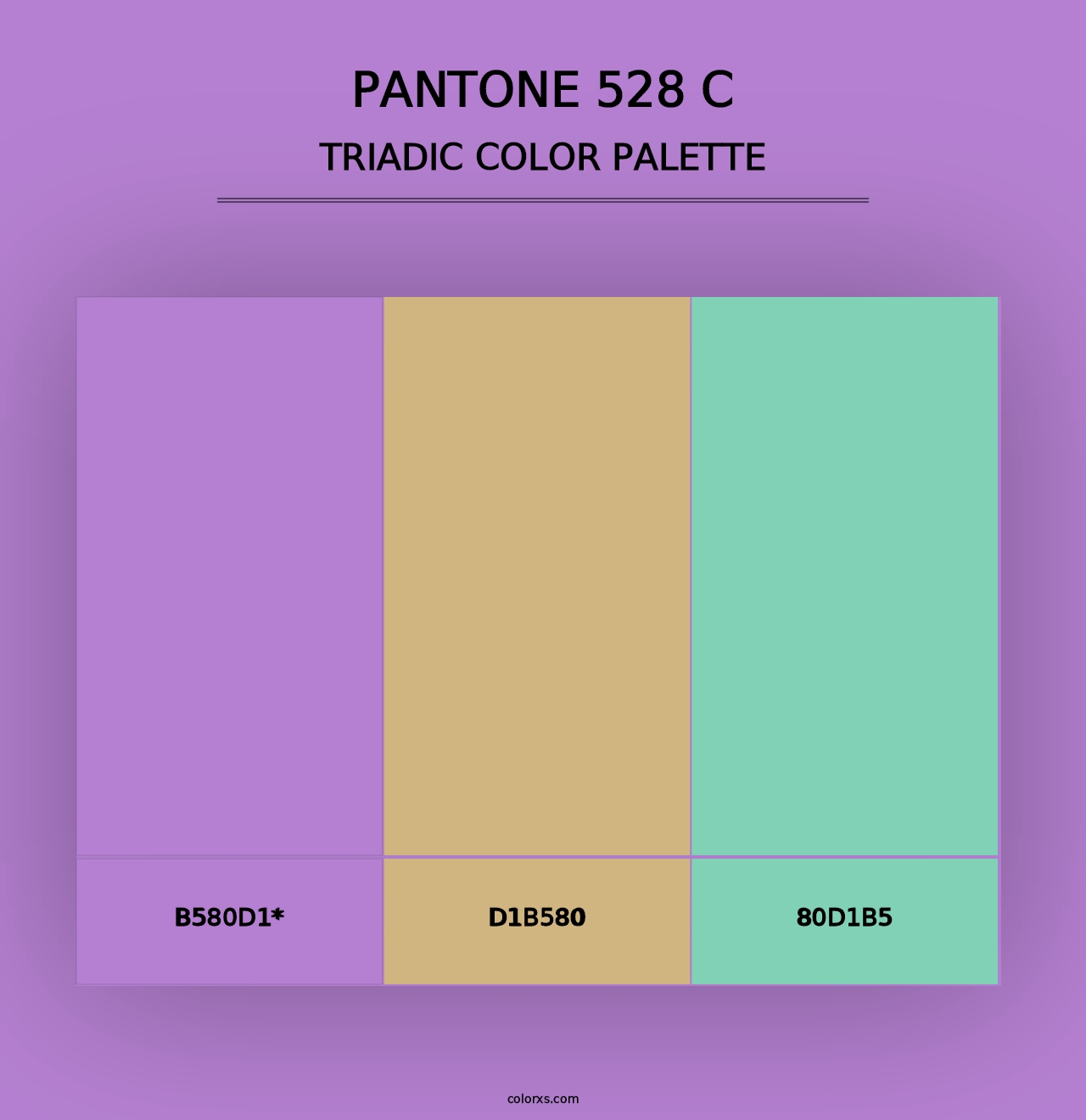 PANTONE 528 C - Triadic Color Palette