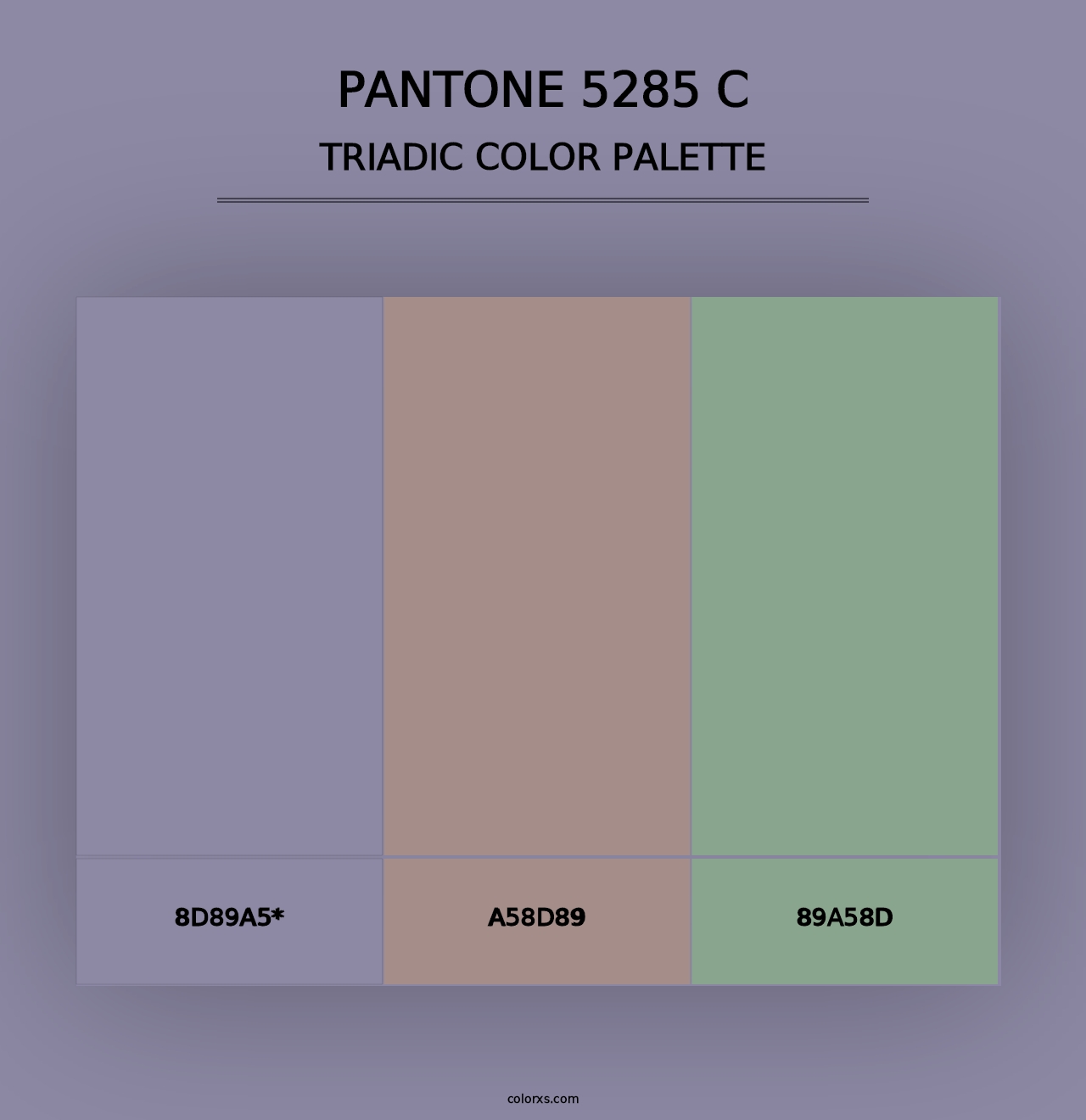 PANTONE 5285 C - Triadic Color Palette