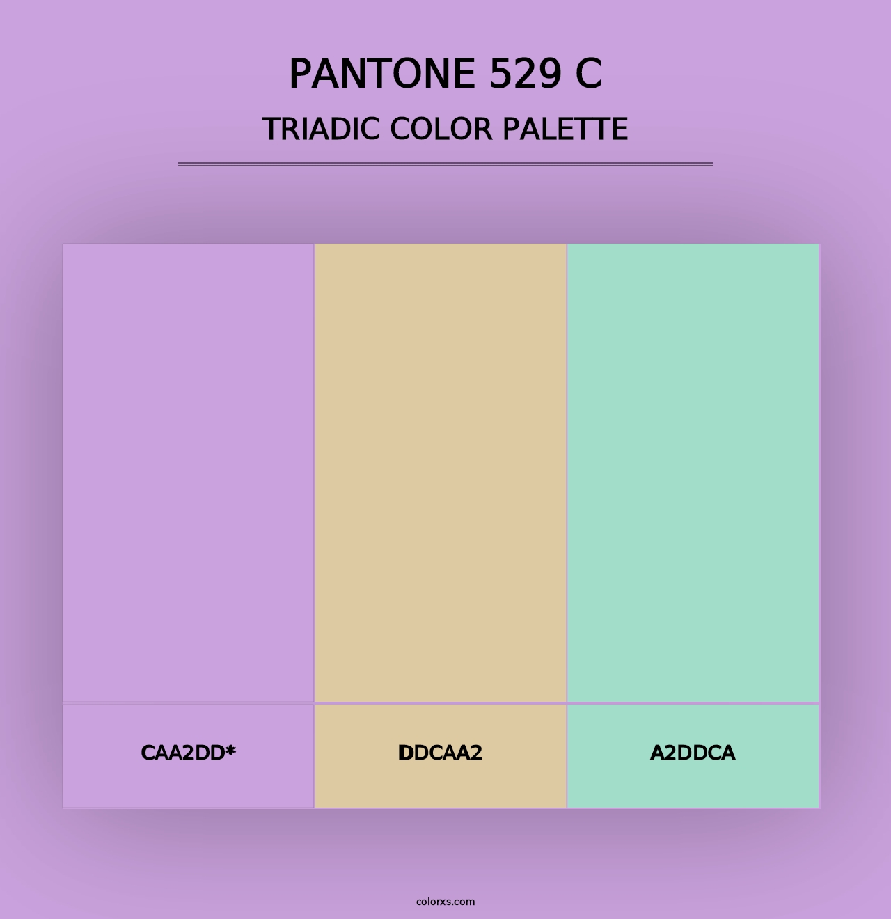 PANTONE 529 C - Triadic Color Palette