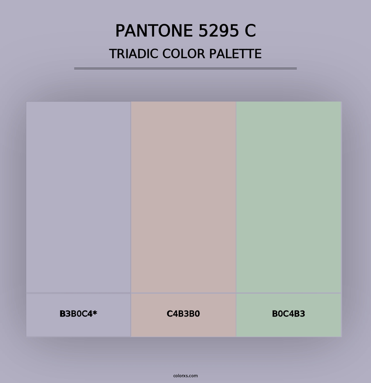 PANTONE 5295 C - Triadic Color Palette