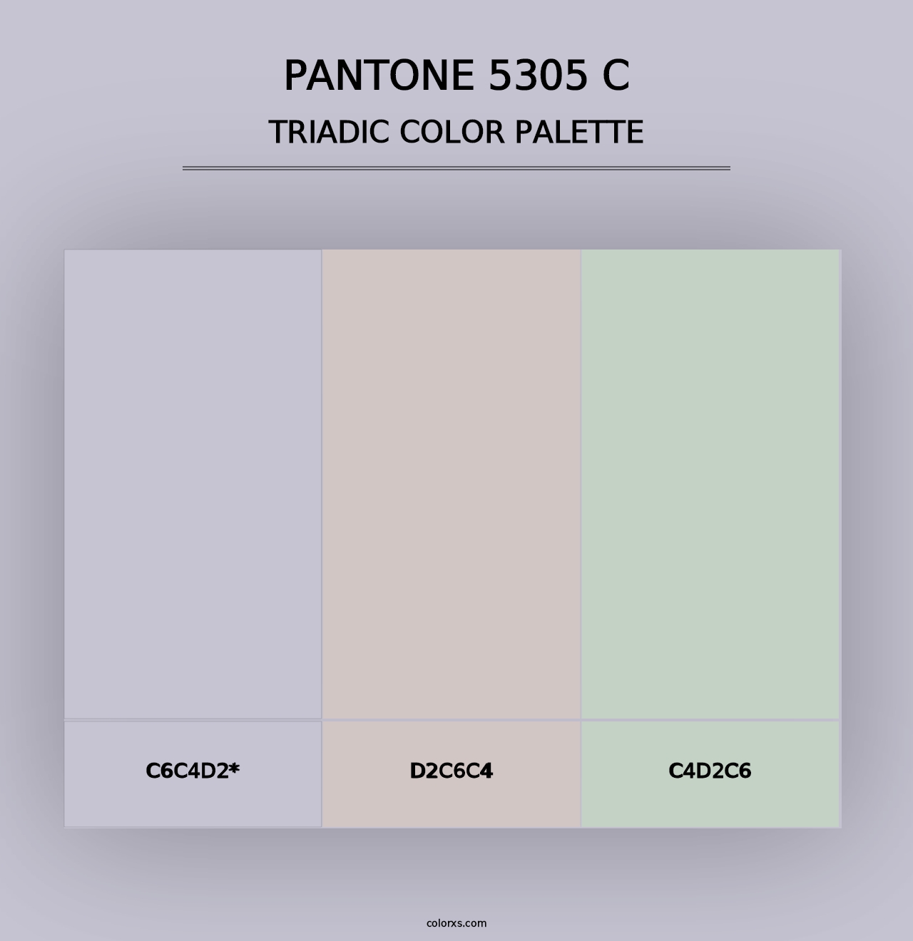 PANTONE 5305 C - Triadic Color Palette