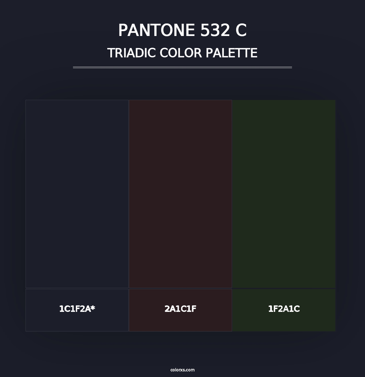 PANTONE 532 C - Triadic Color Palette