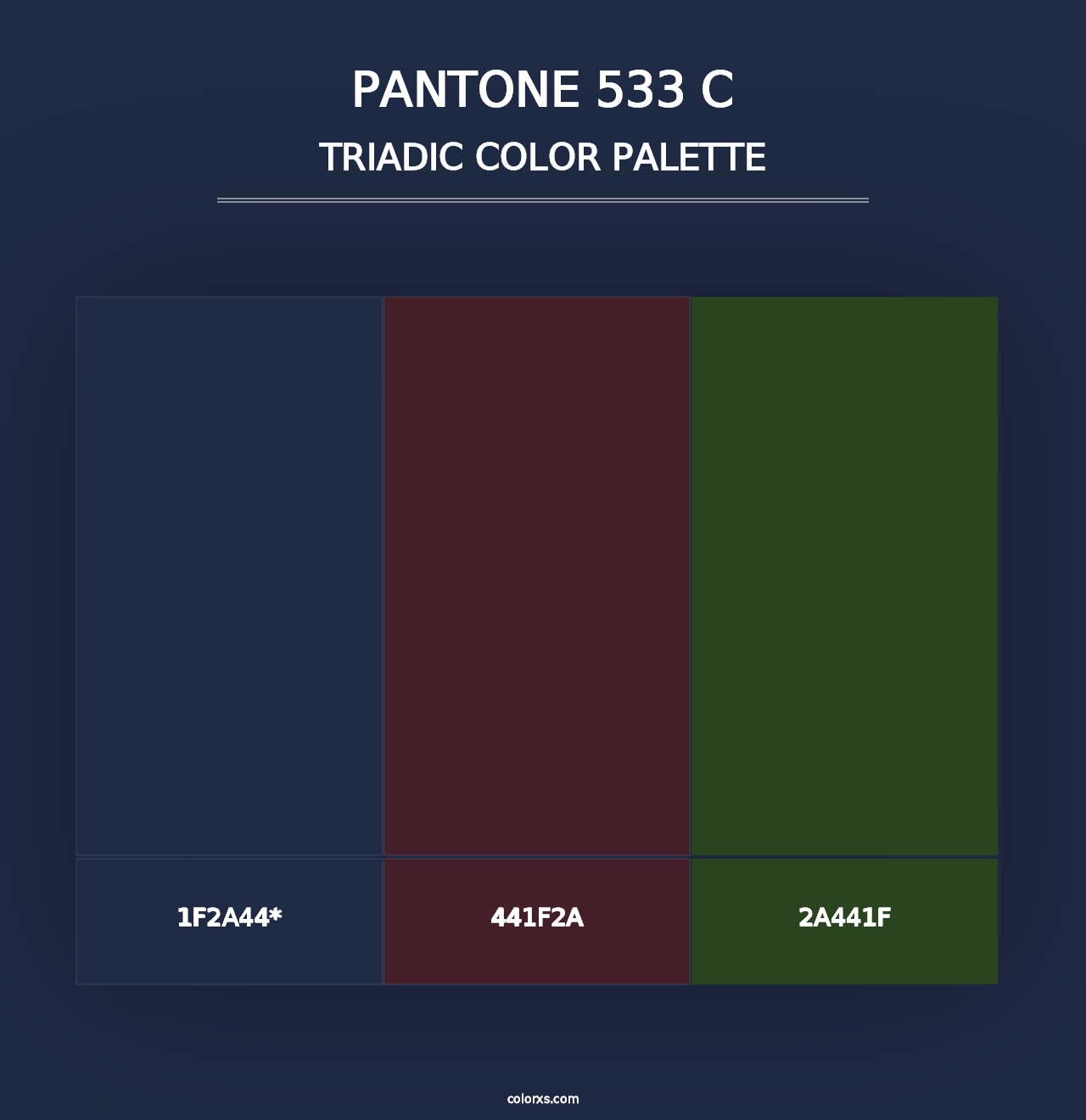 PANTONE 533 C - Triadic Color Palette