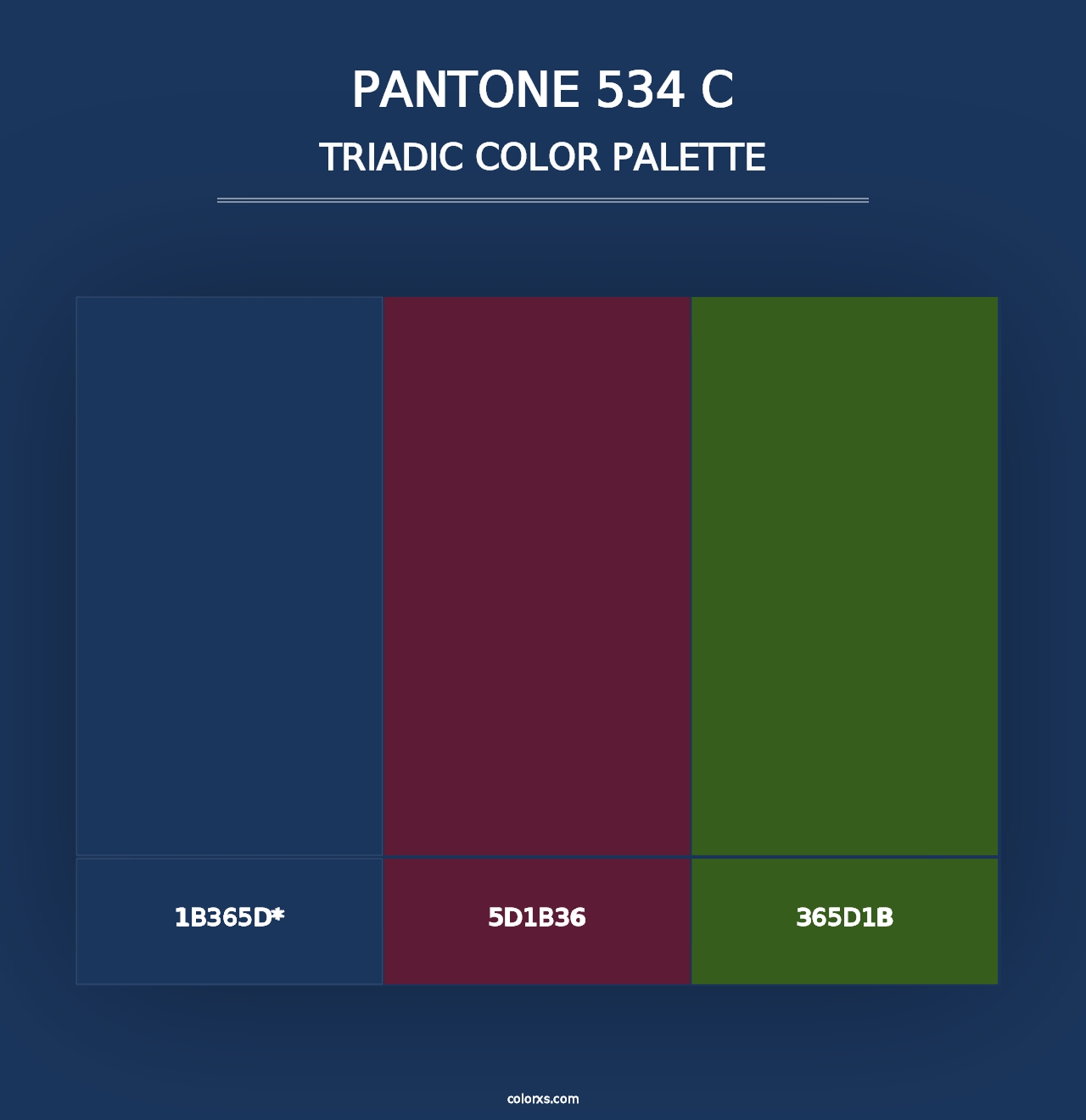 PANTONE 534 C - Triadic Color Palette