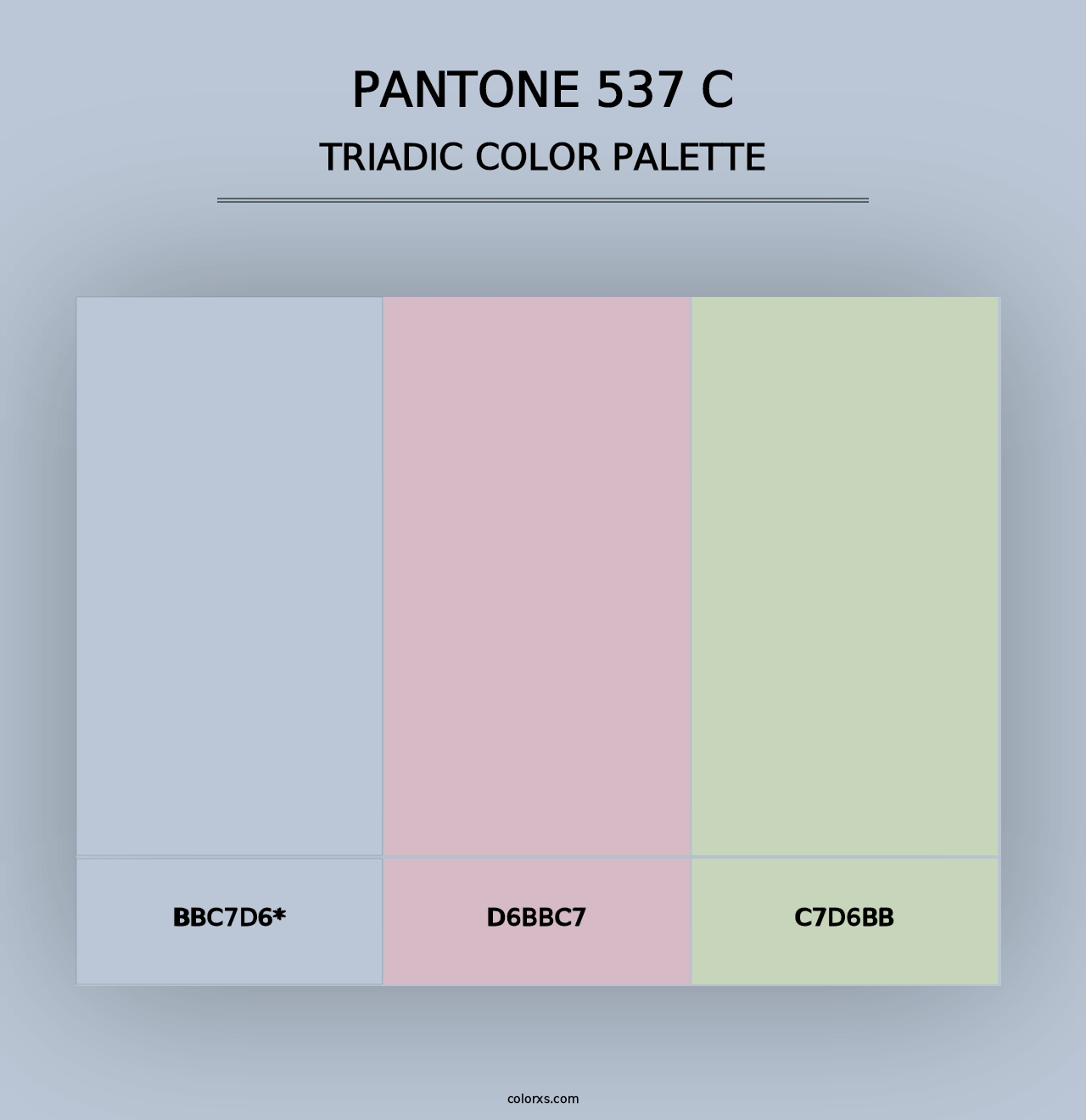 PANTONE 537 C - Triadic Color Palette