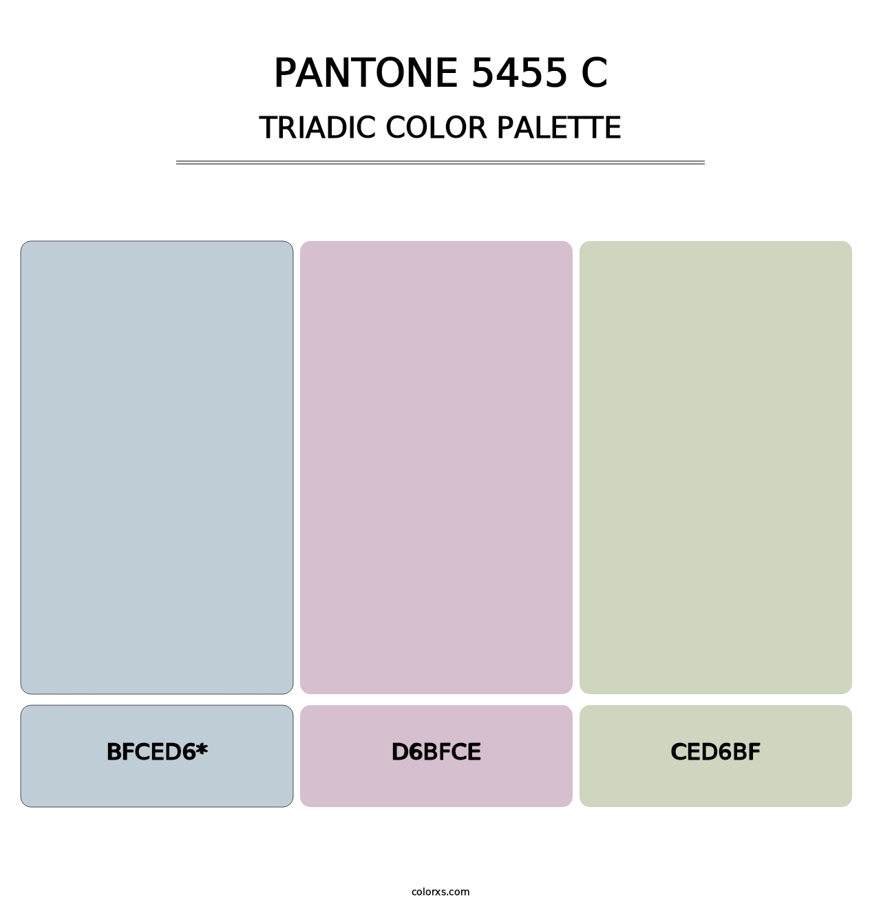 PANTONE 5455 C - Triadic Color Palette