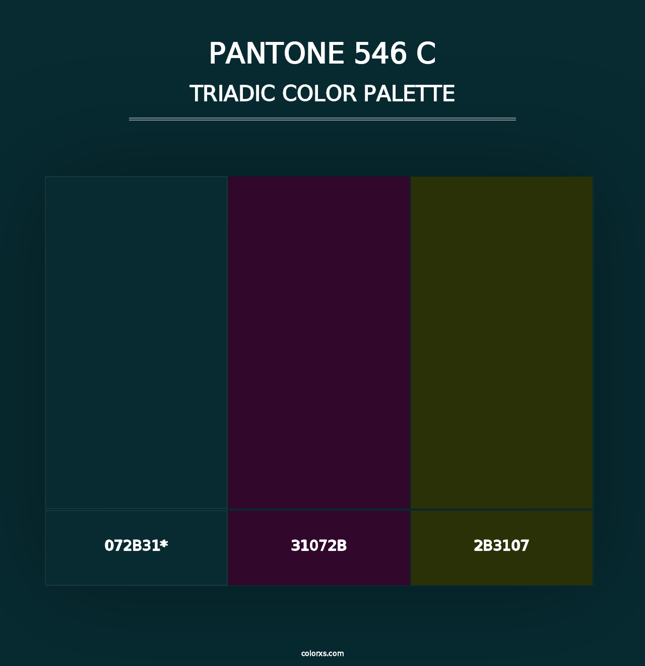 PANTONE 546 C - Triadic Color Palette