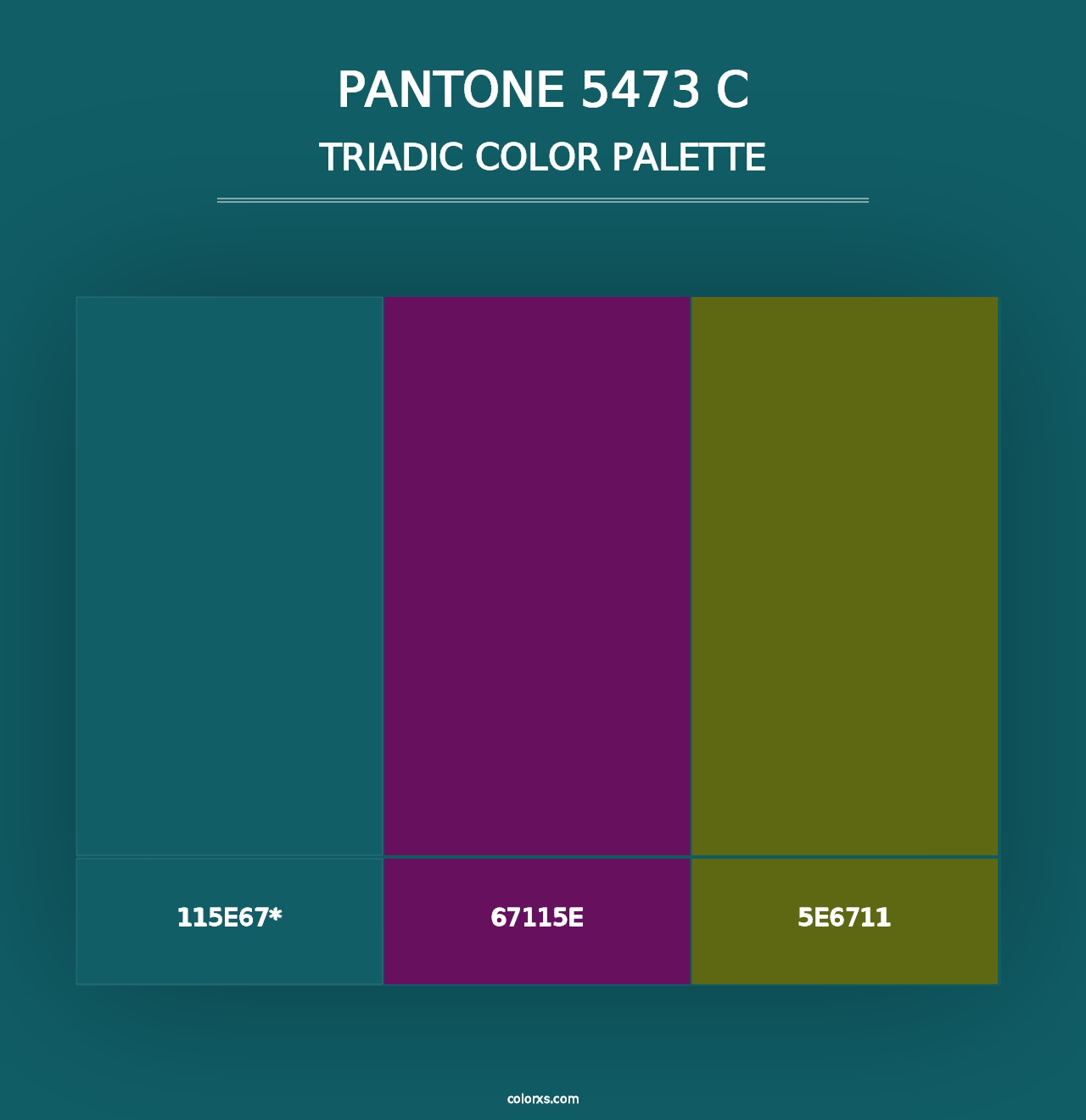 PANTONE 5473 C - Triadic Color Palette