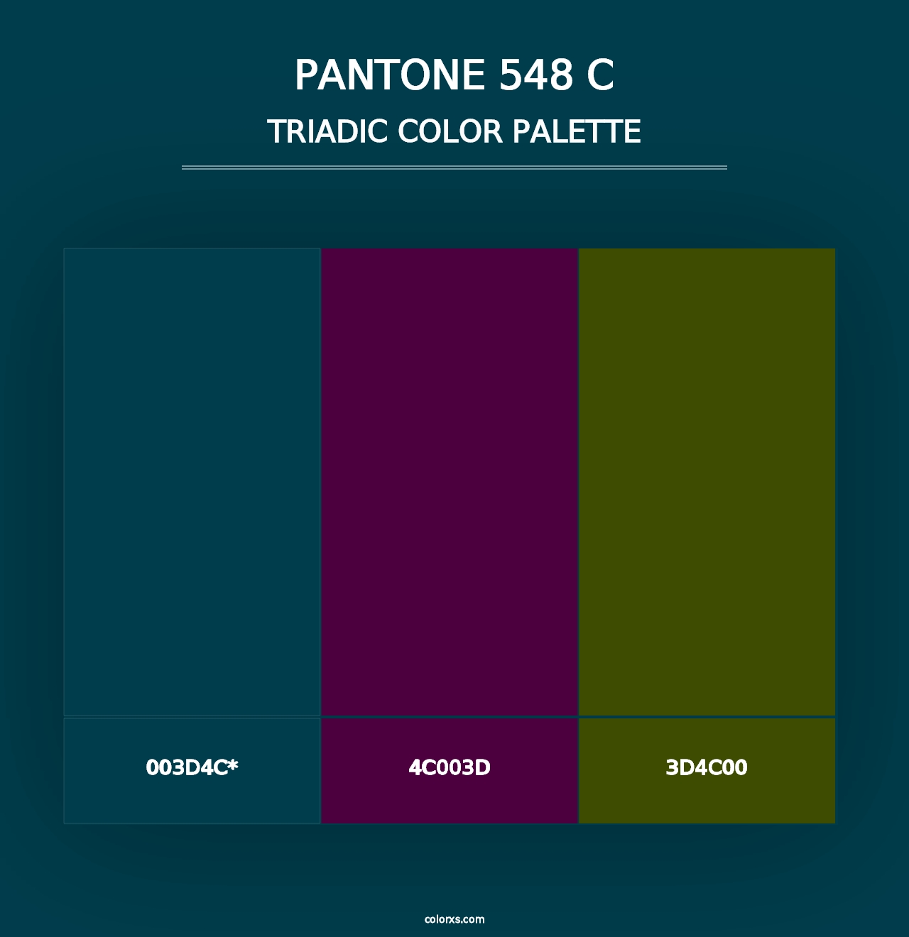 PANTONE 548 C - Triadic Color Palette