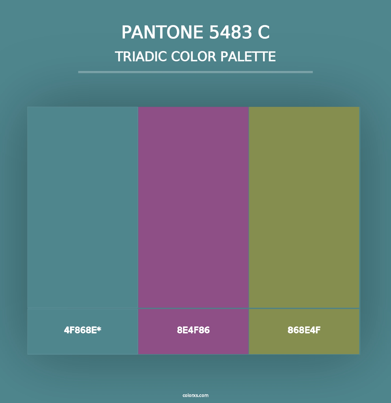 PANTONE 5483 C - Triadic Color Palette