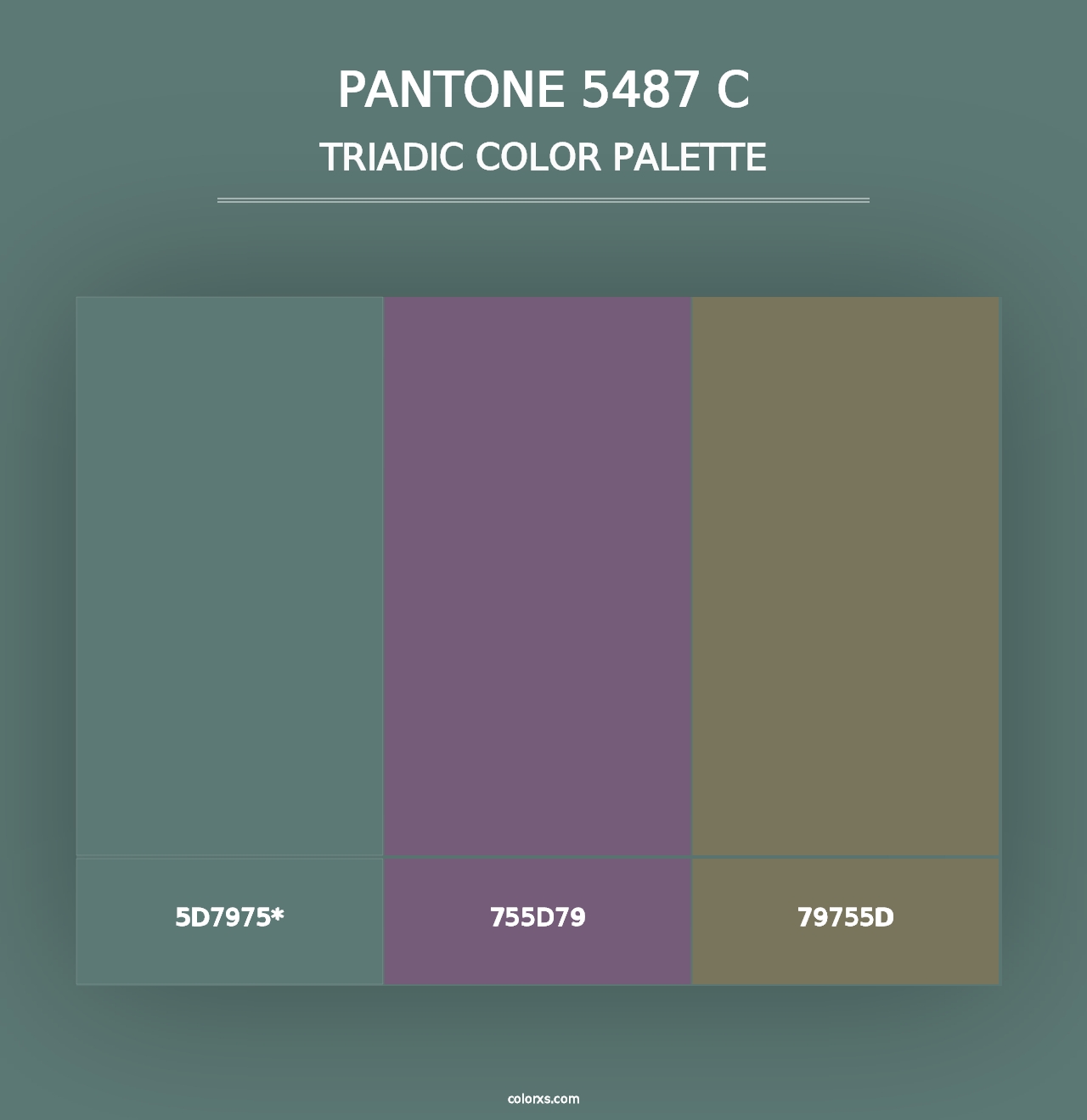 PANTONE 5487 C - Triadic Color Palette