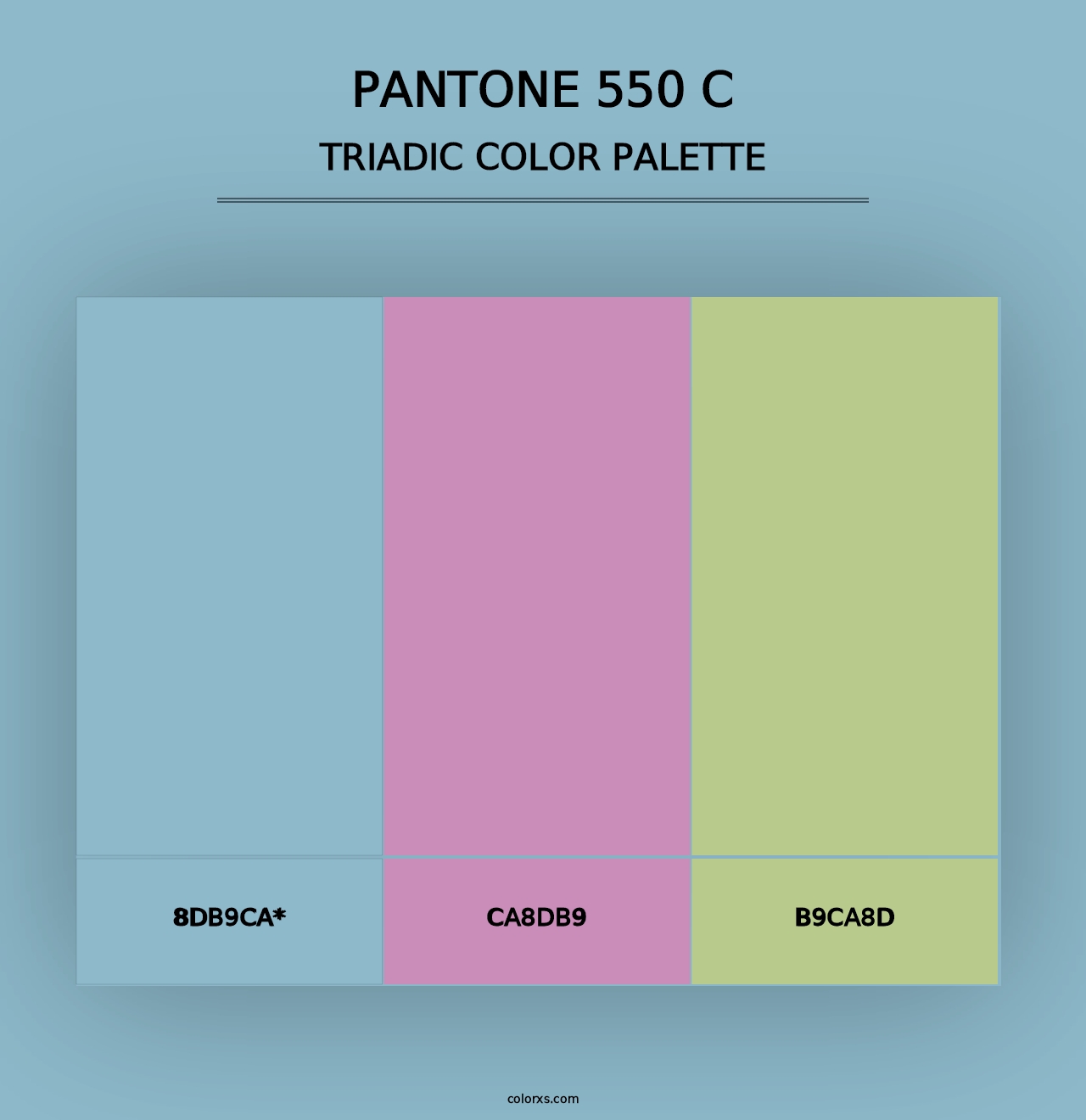 PANTONE 550 C - Triadic Color Palette