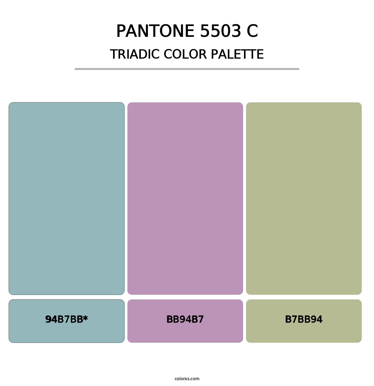 PANTONE 5503 C - Triadic Color Palette