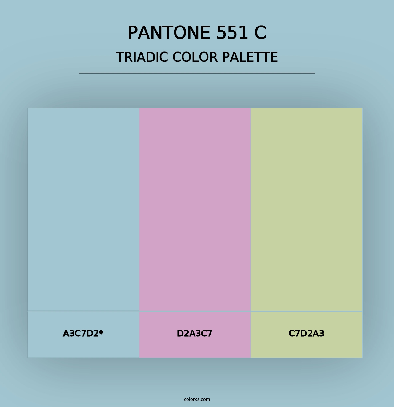 PANTONE 551 C - Triadic Color Palette