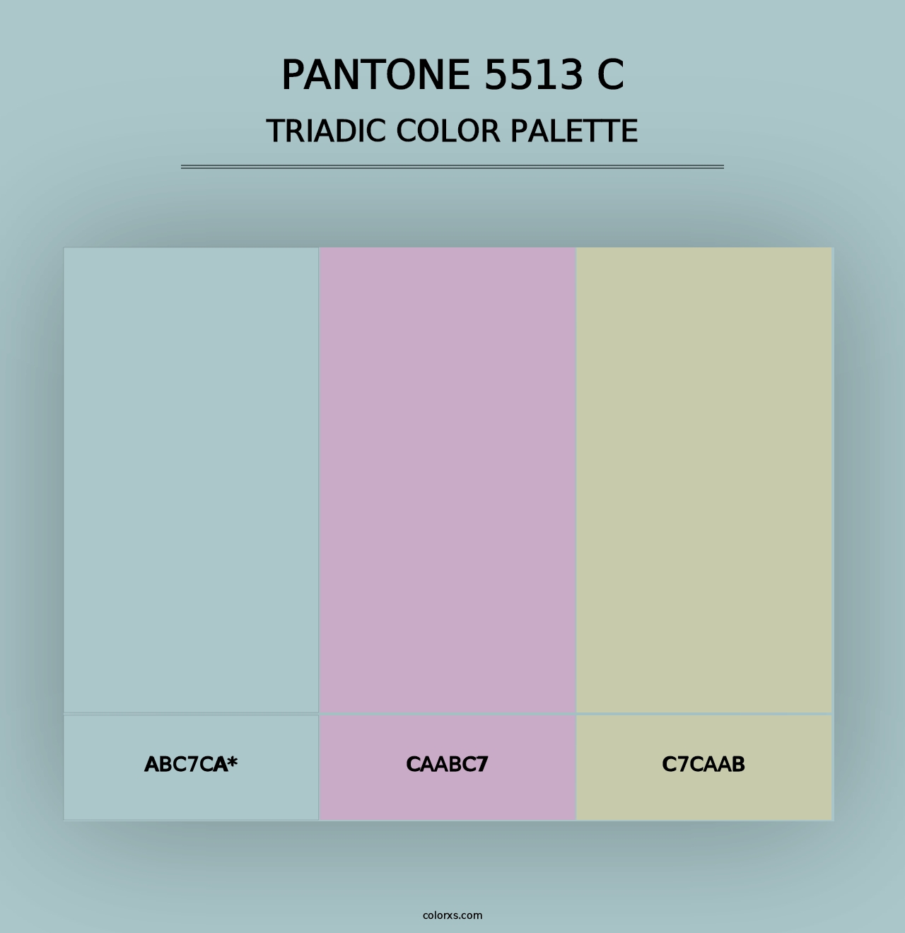 PANTONE 5513 C - Triadic Color Palette