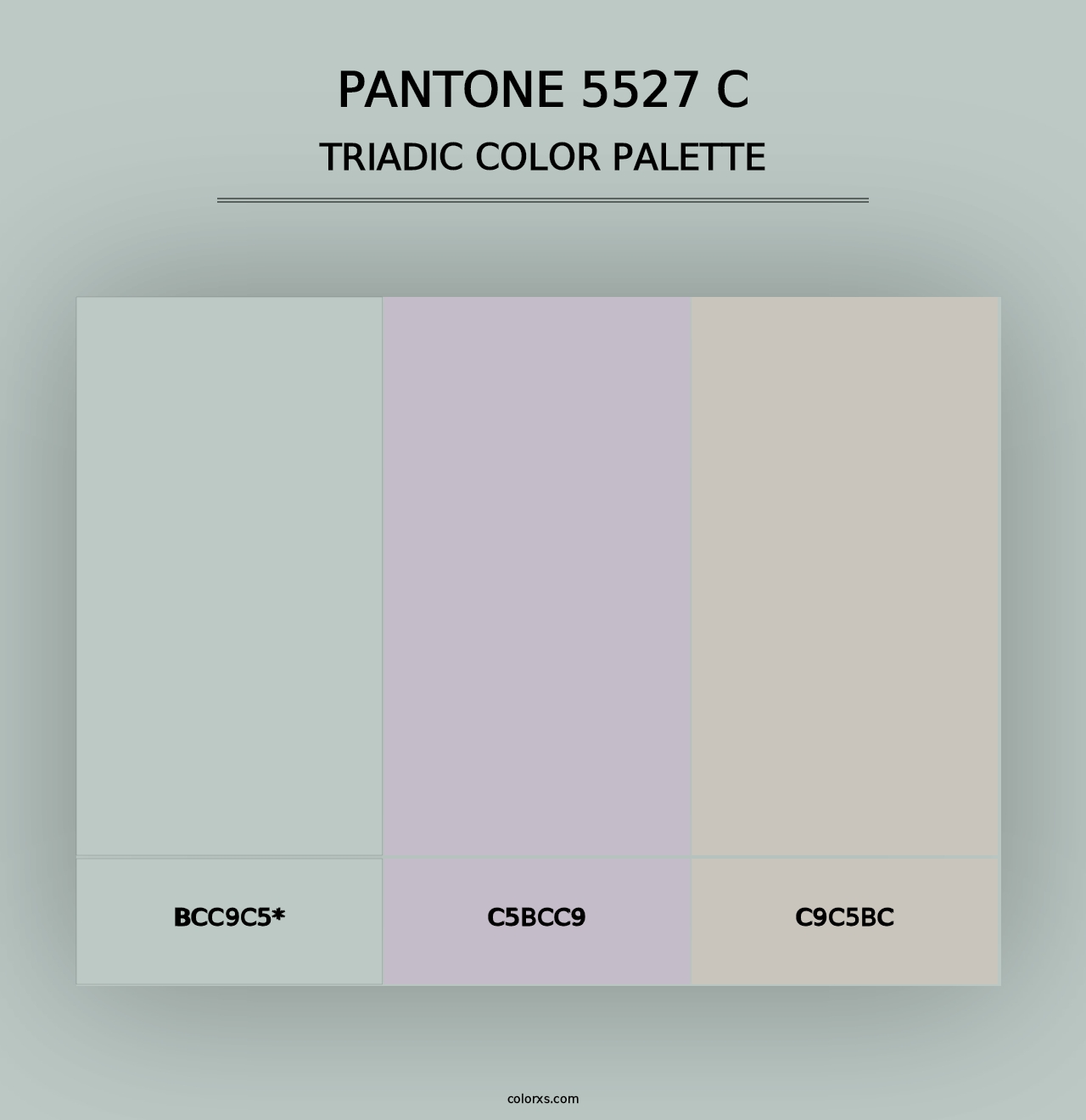 PANTONE 5527 C - Triadic Color Palette