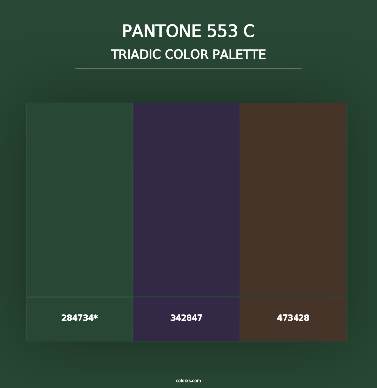 PANTONE 553 C - Triadic Color Palette