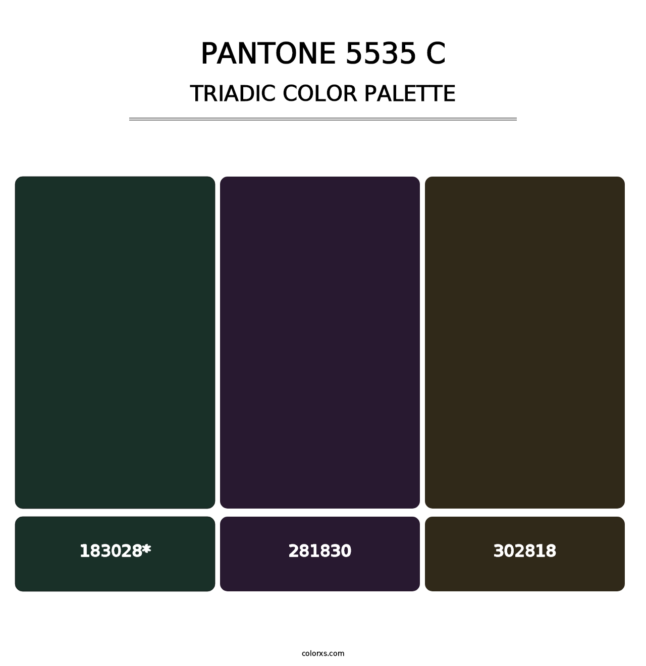 PANTONE 5535 C - Triadic Color Palette