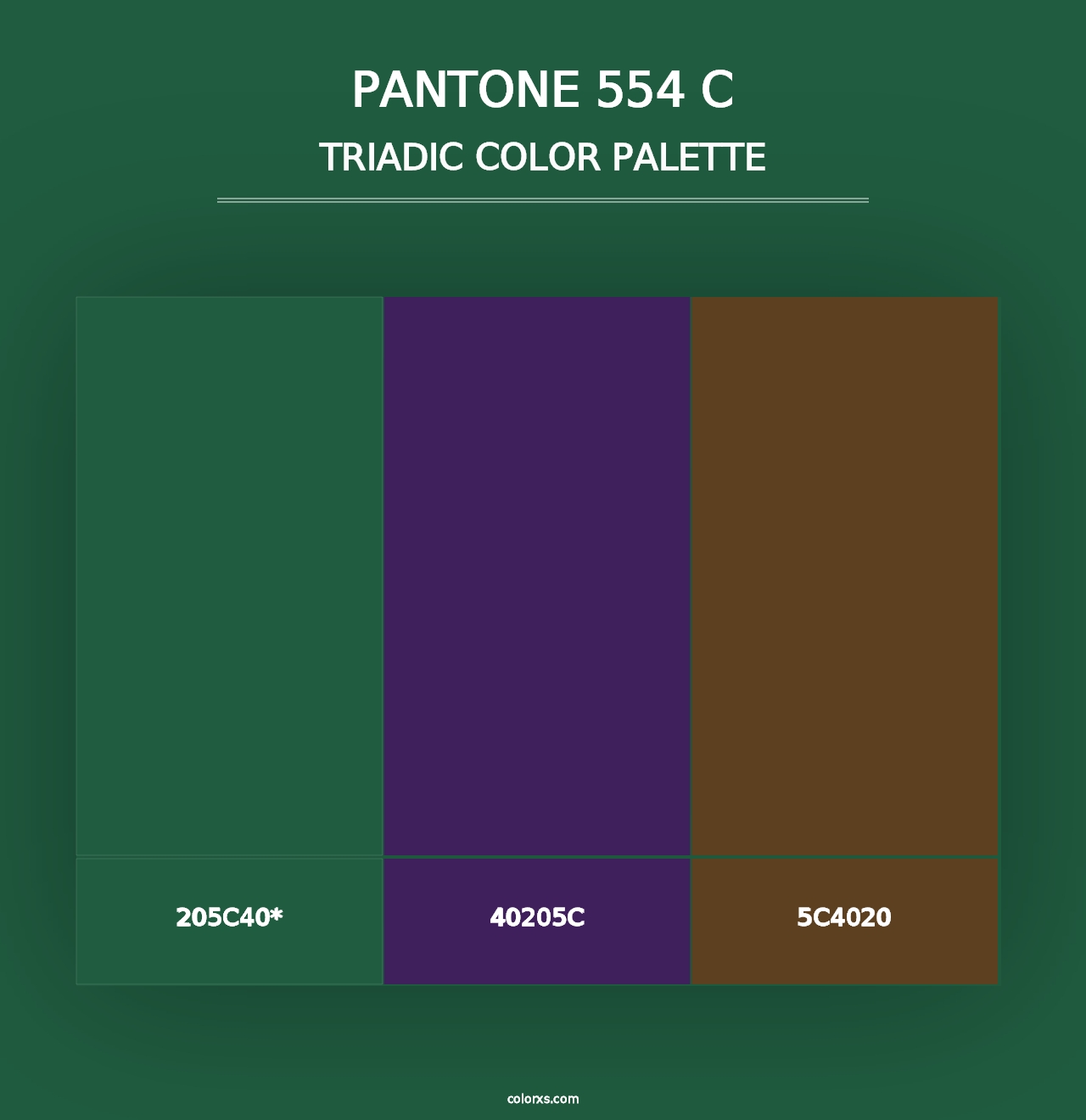 PANTONE 554 C - Triadic Color Palette