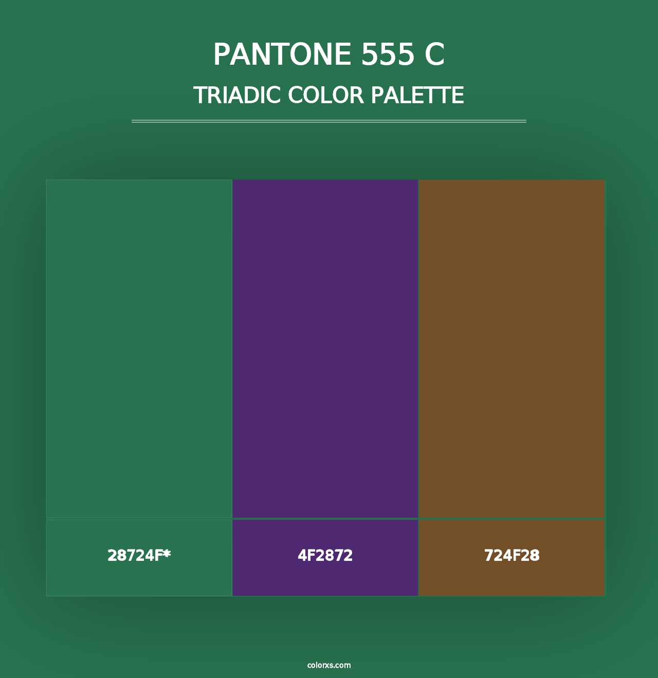 PANTONE 555 C - Triadic Color Palette