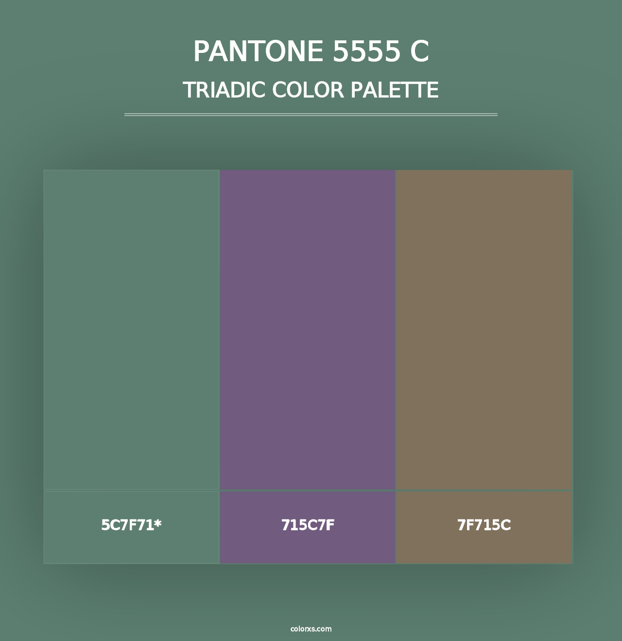 PANTONE 5555 C - Triadic Color Palette