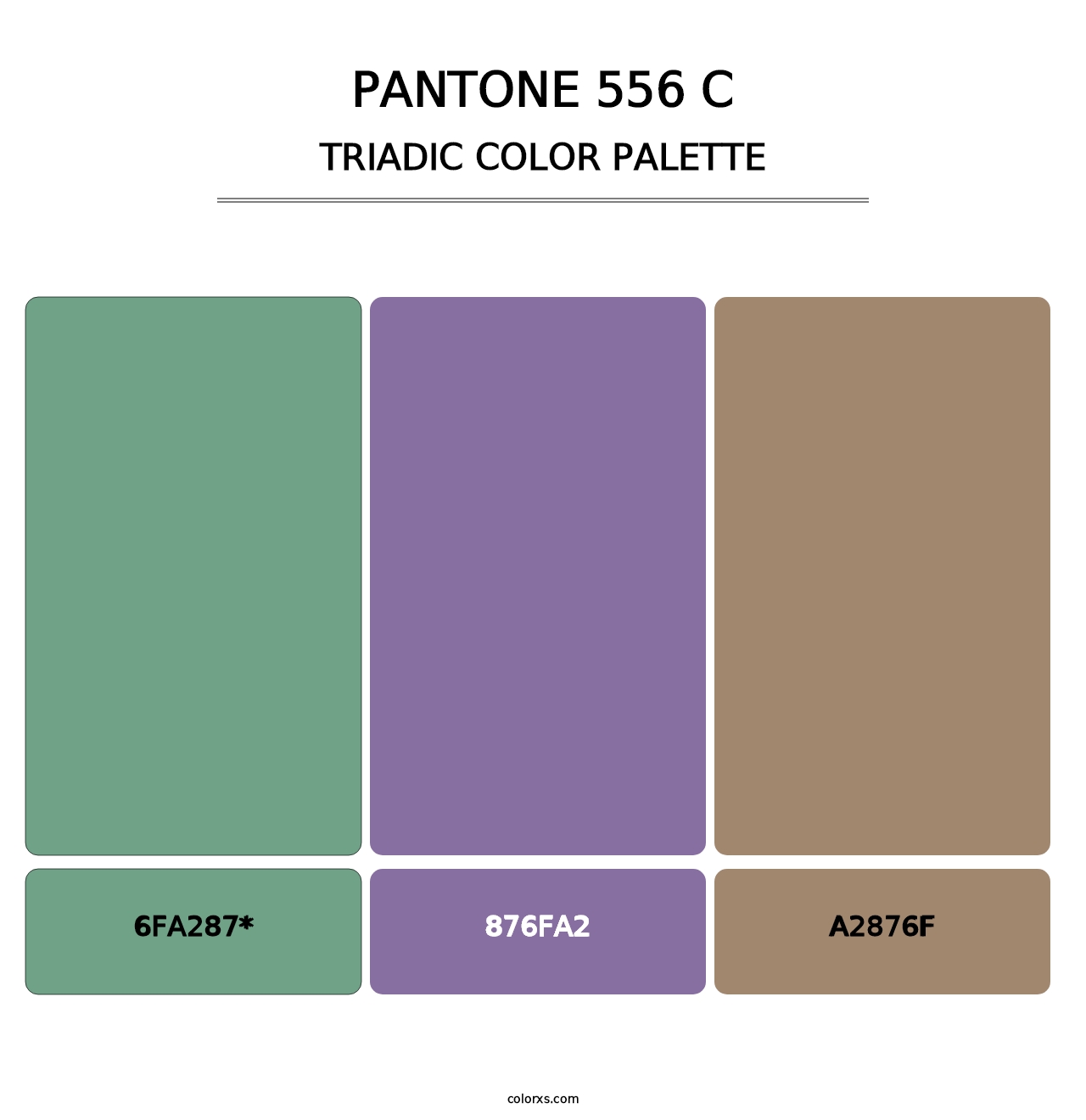 PANTONE 556 C - Triadic Color Palette