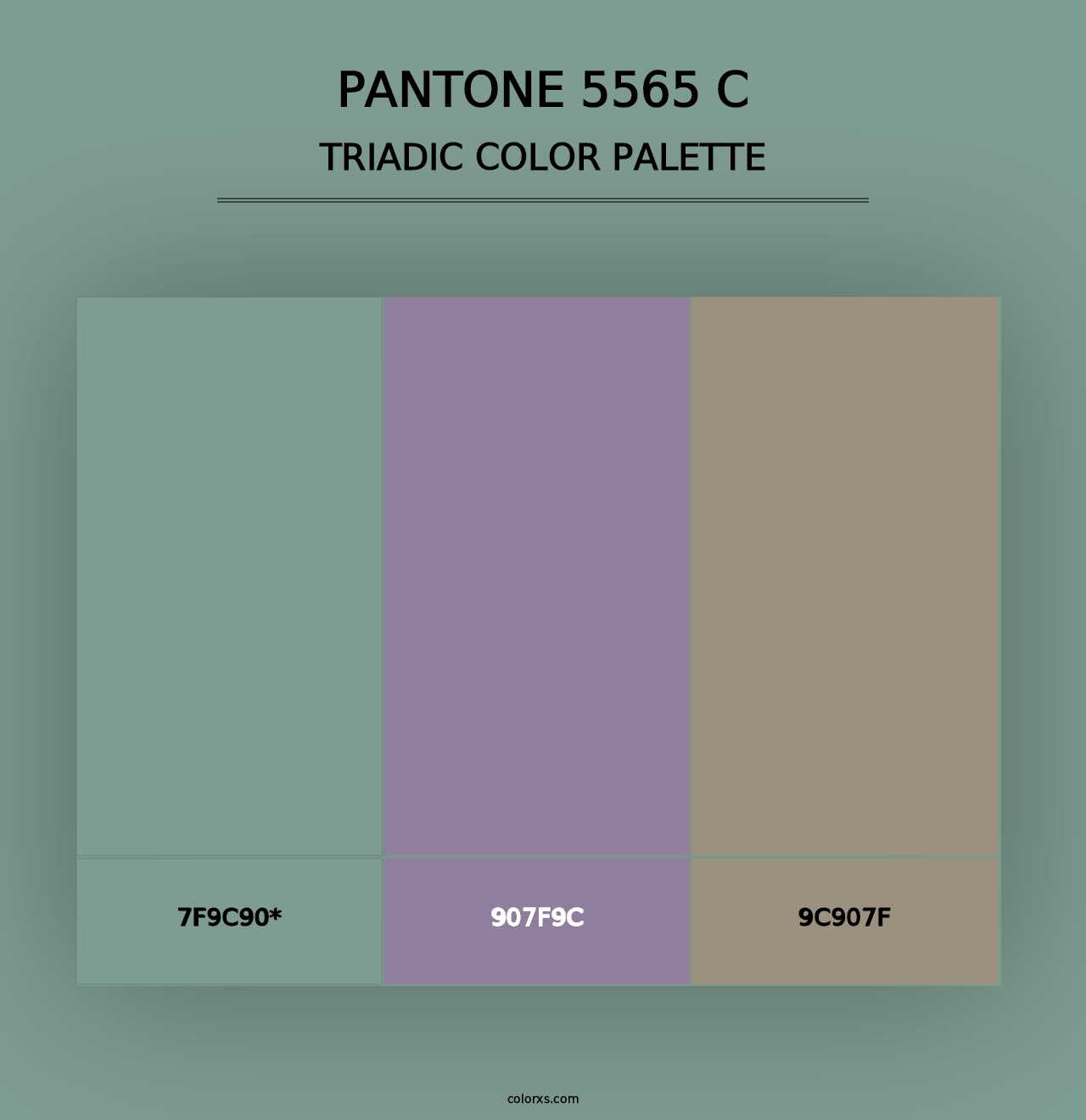 PANTONE 5565 C - Triadic Color Palette