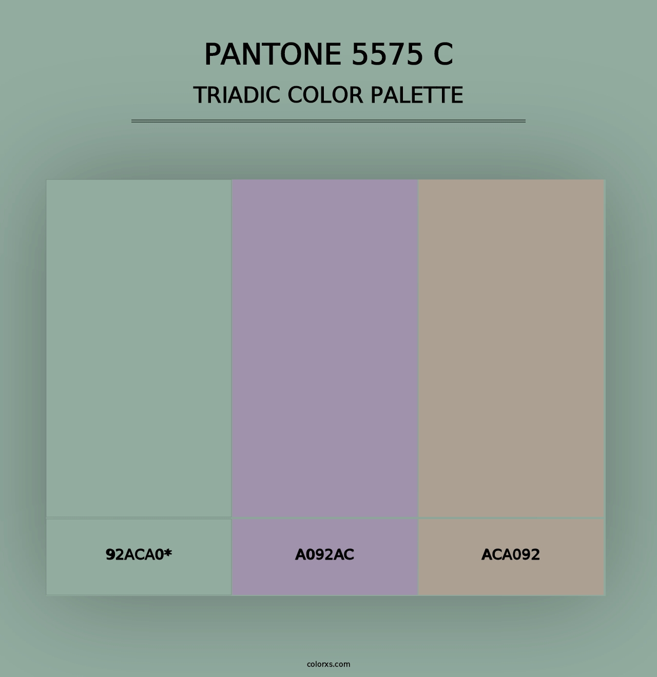 PANTONE 5575 C - Triadic Color Palette