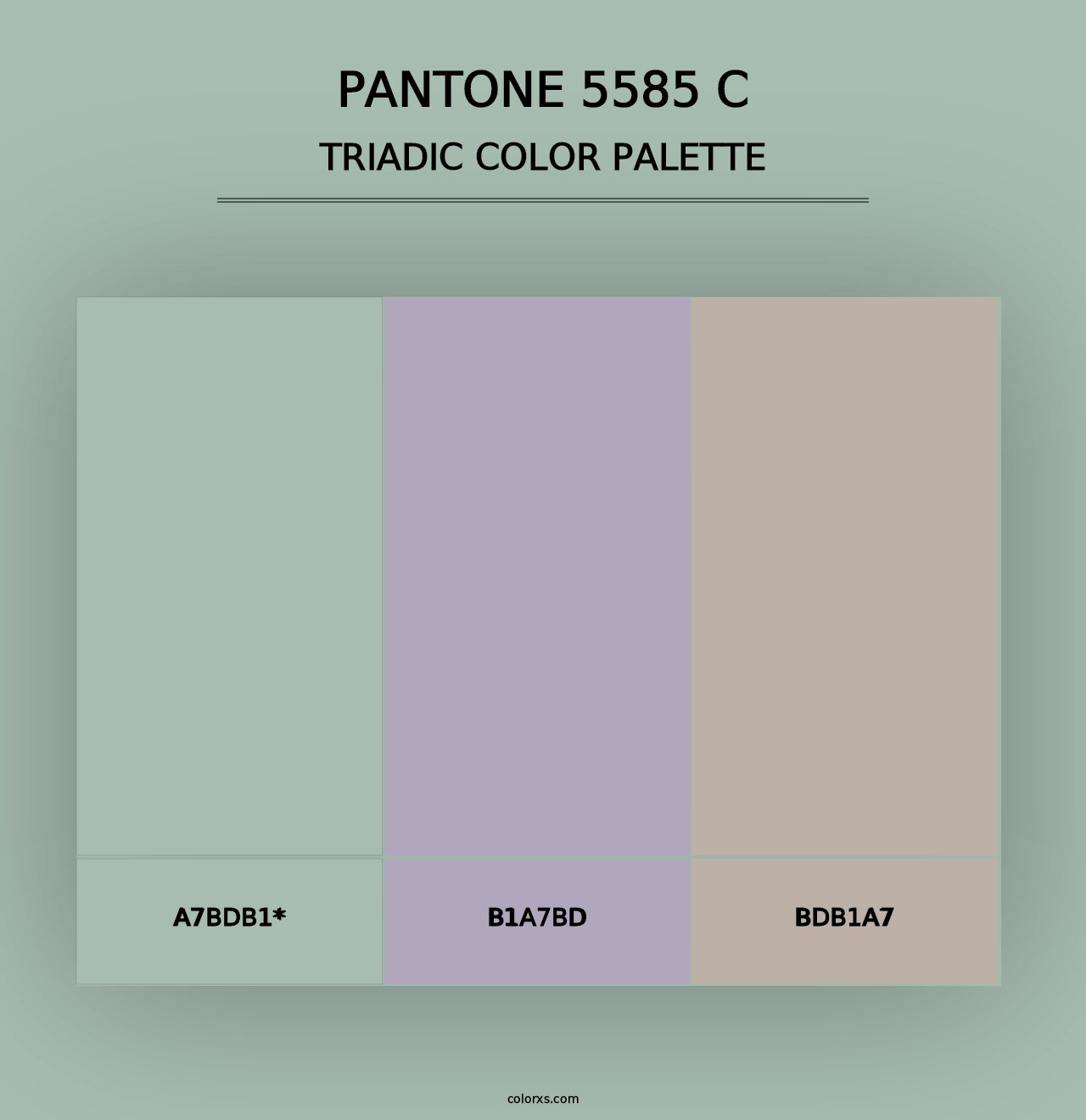 PANTONE 5585 C - Triadic Color Palette