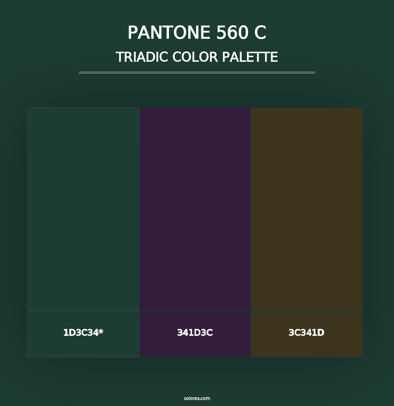 PANTONE 560 C - Triadic Color Palette