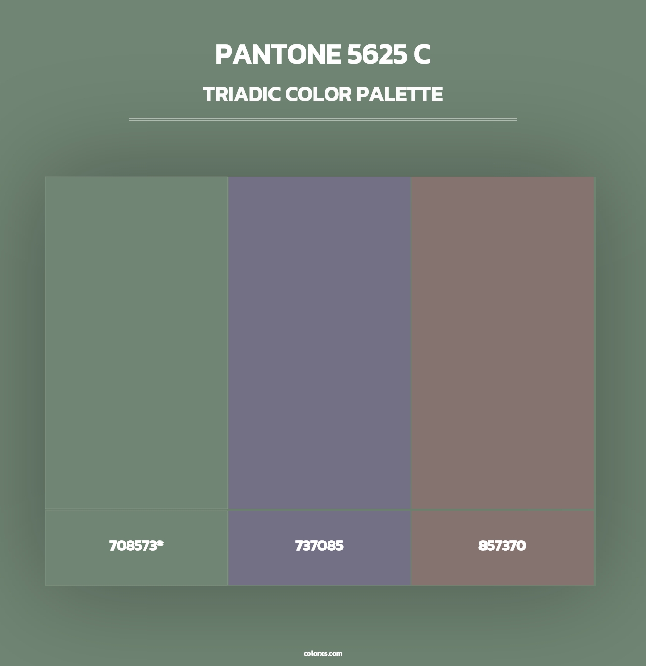 PANTONE 5625 C - Triadic Color Palette