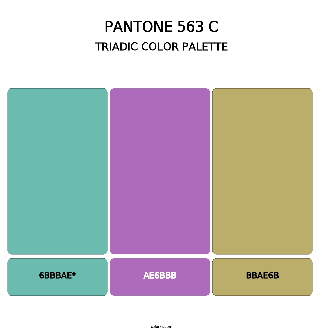 PANTONE 563 C - Triadic Color Palette