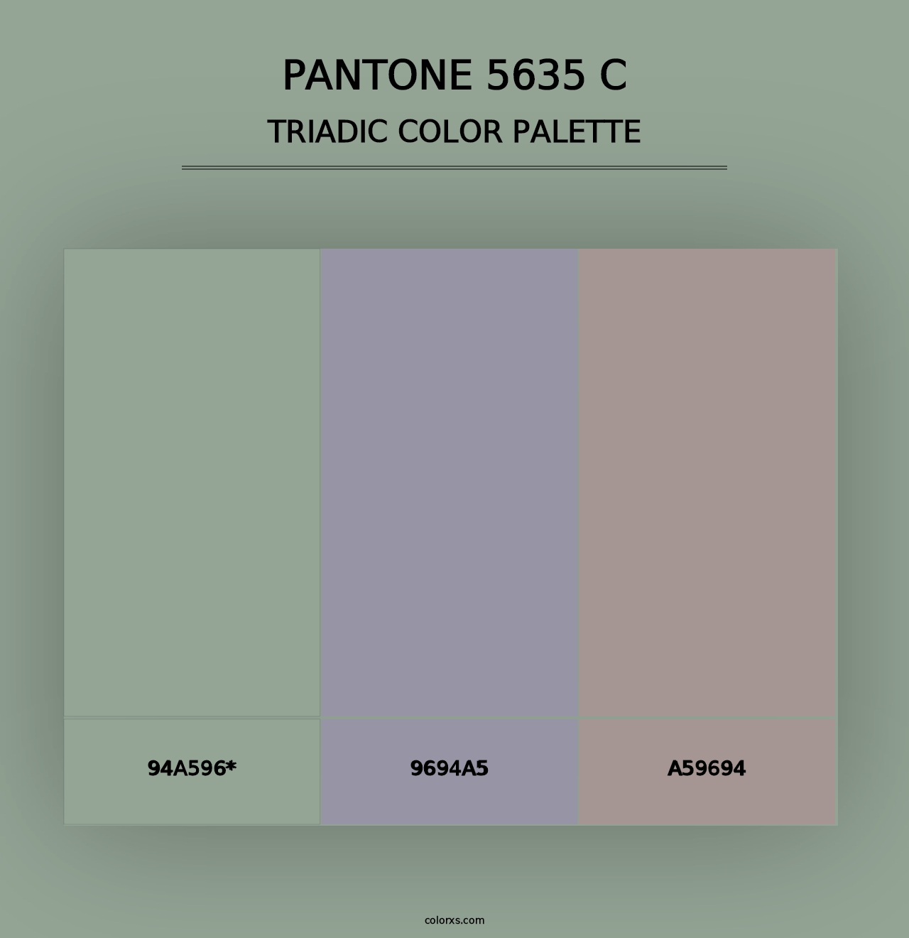 PANTONE 5635 C - Triadic Color Palette