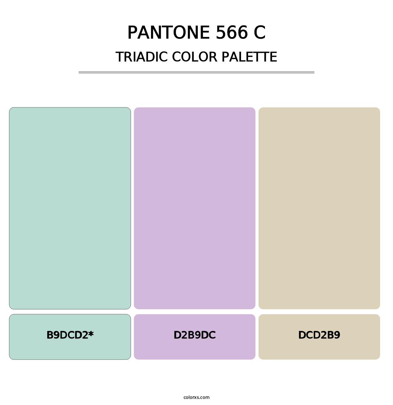 PANTONE 566 C - Triadic Color Palette