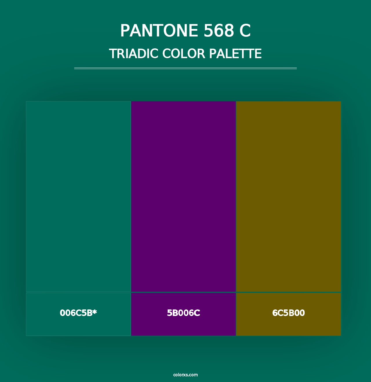 PANTONE 568 C - Triadic Color Palette