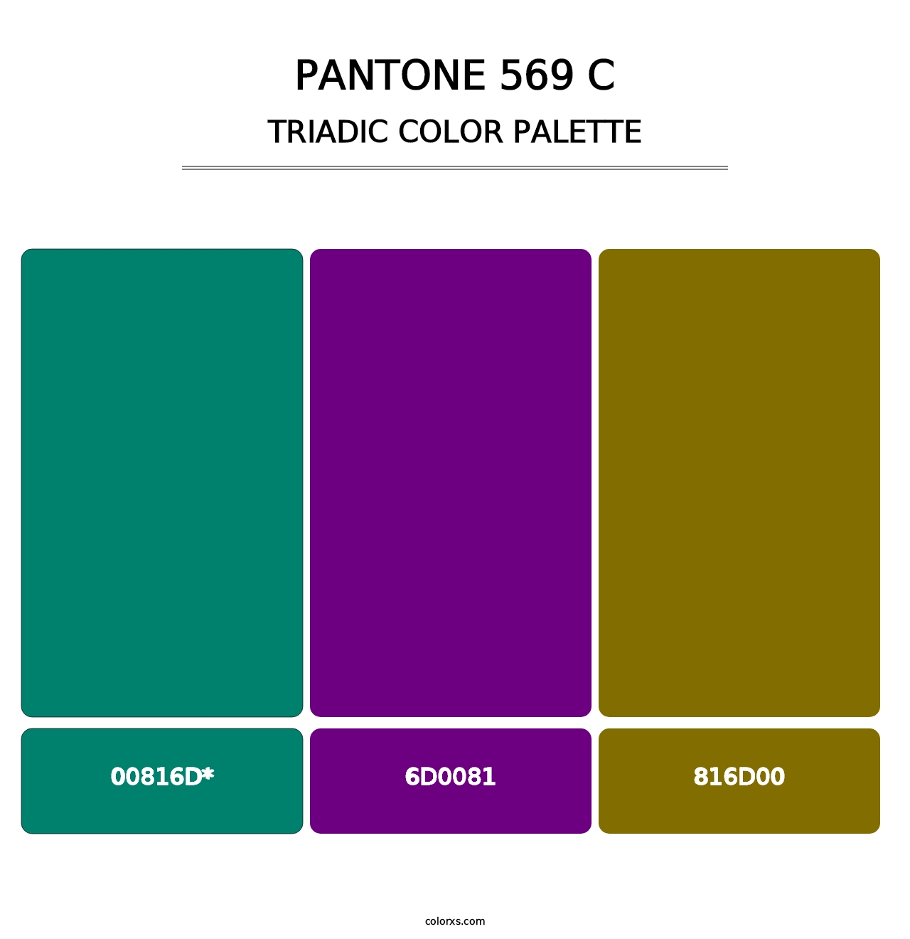 PANTONE 569 C - Triadic Color Palette