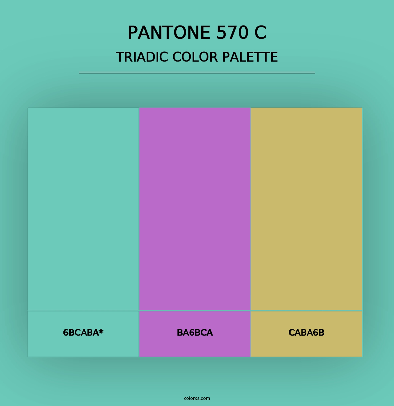 PANTONE 570 C - Triadic Color Palette