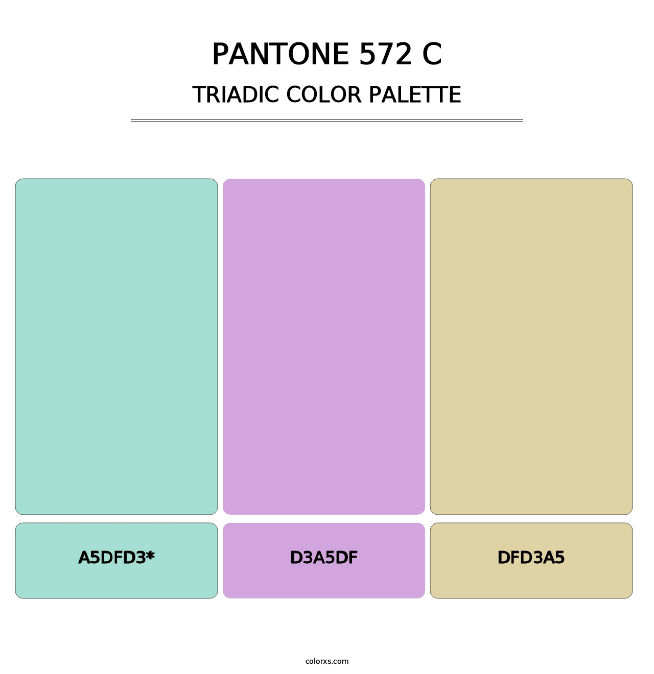 PANTONE 572 C - Triadic Color Palette