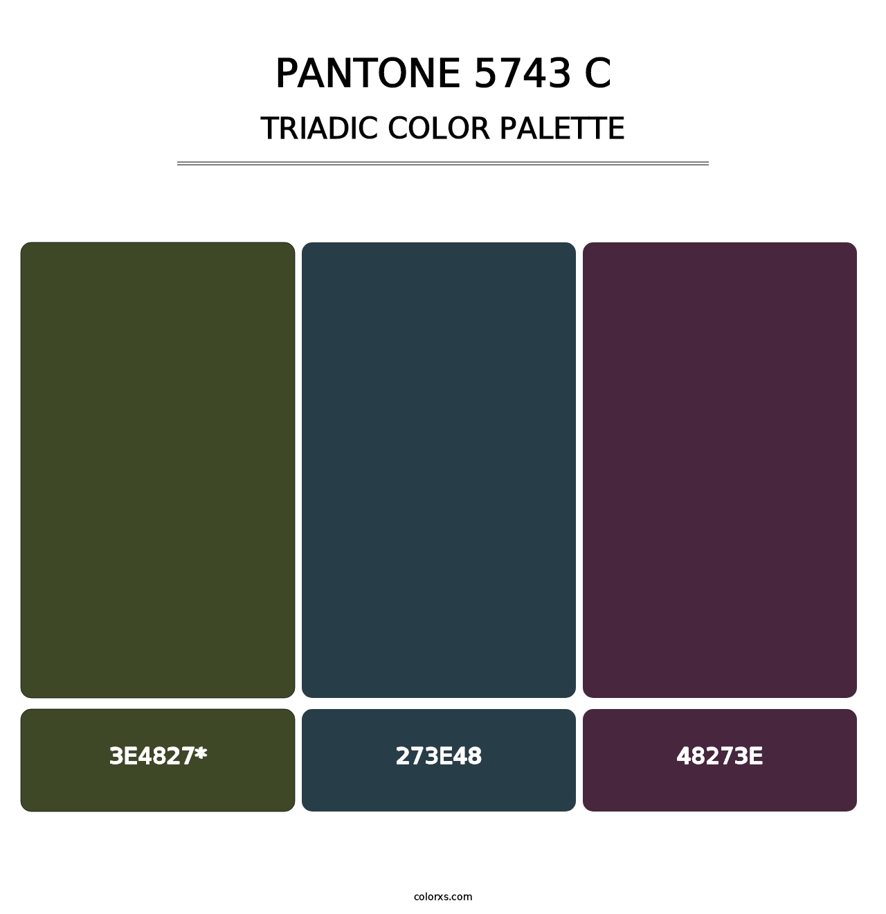 PANTONE 5743 C - Triadic Color Palette