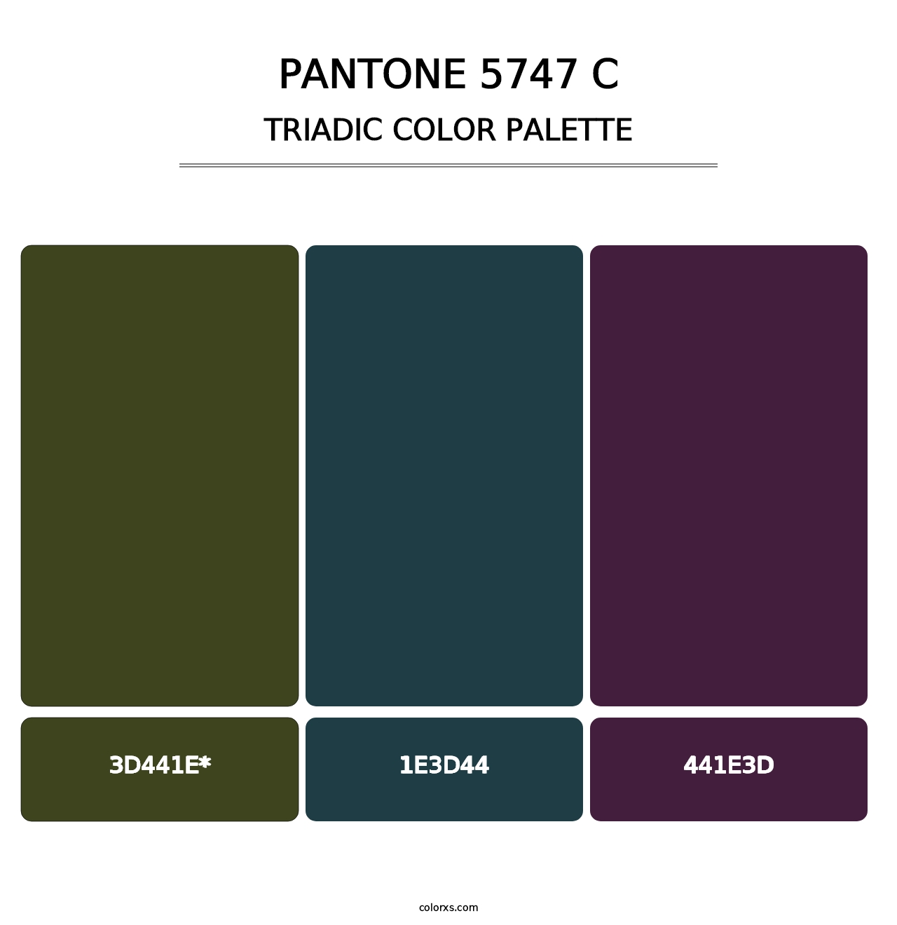 PANTONE 5747 C - Triadic Color Palette