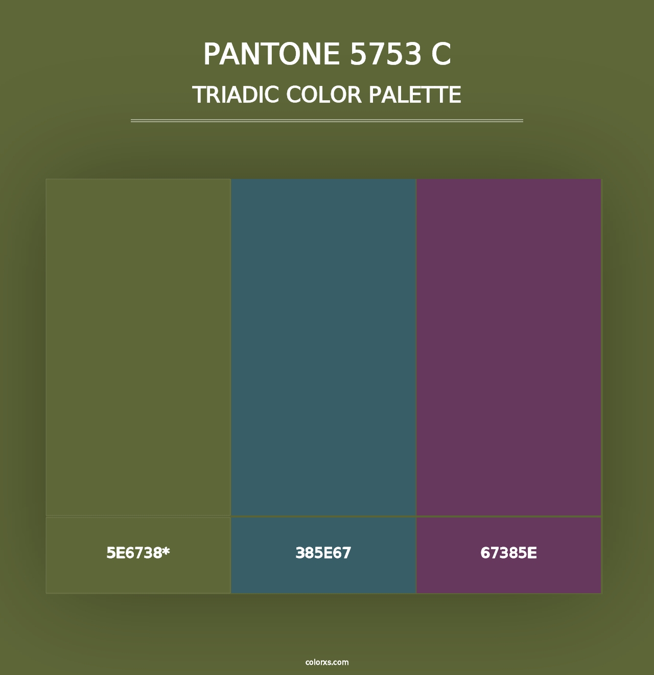 PANTONE 5753 C - Triadic Color Palette