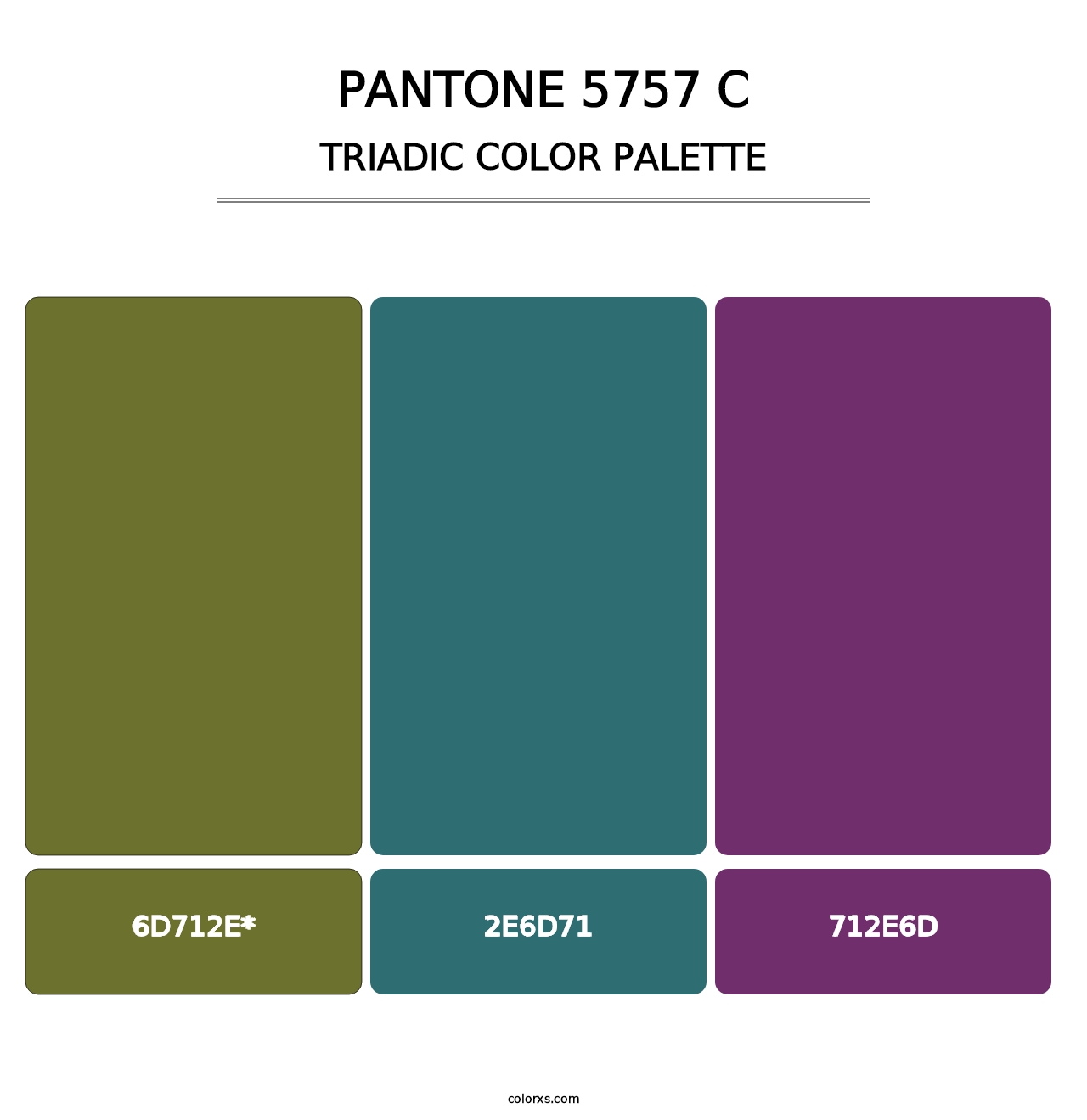 PANTONE 5757 C - Triadic Color Palette