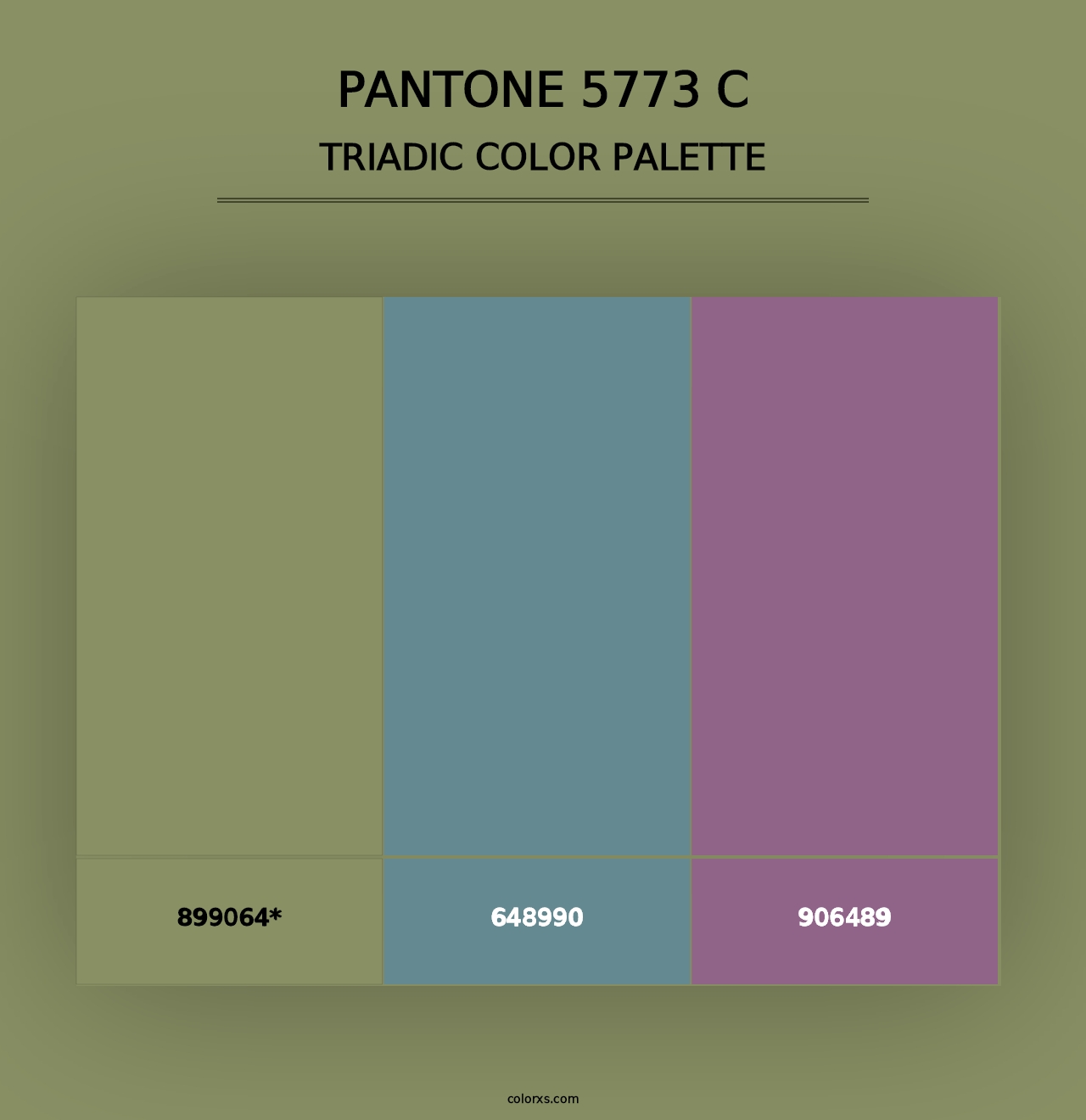 PANTONE 5773 C - Triadic Color Palette