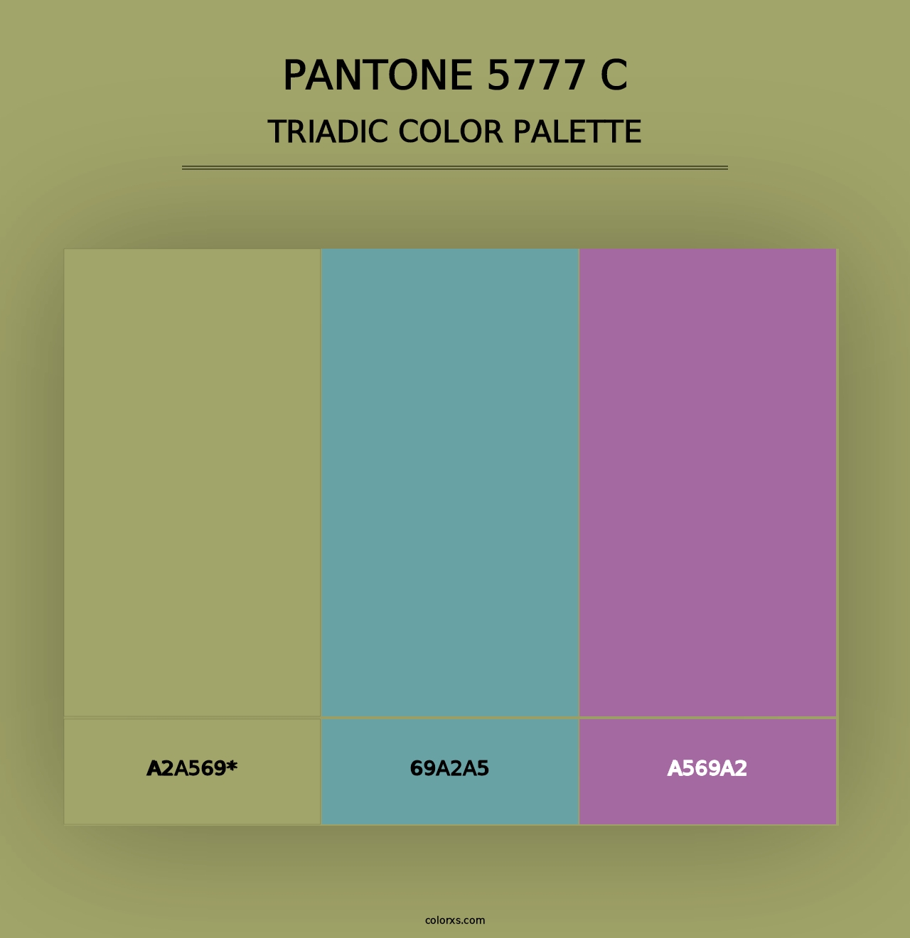 PANTONE 5777 C - Triadic Color Palette