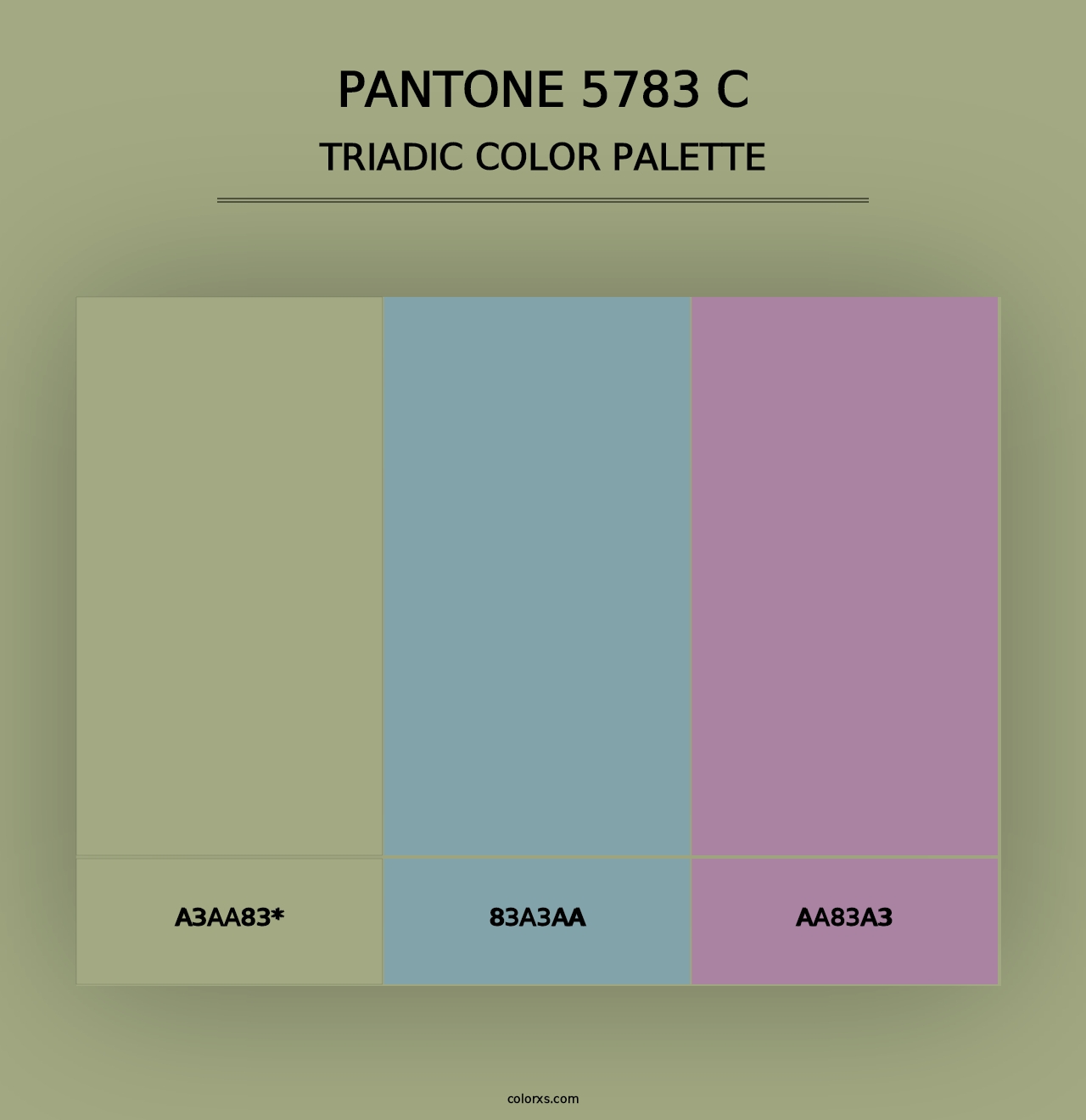 PANTONE 5783 C - Triadic Color Palette