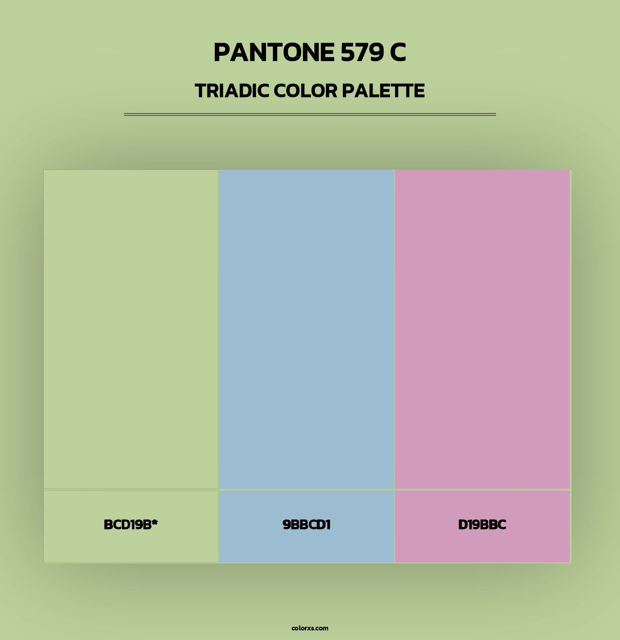 PANTONE 579 C - Triadic Color Palette